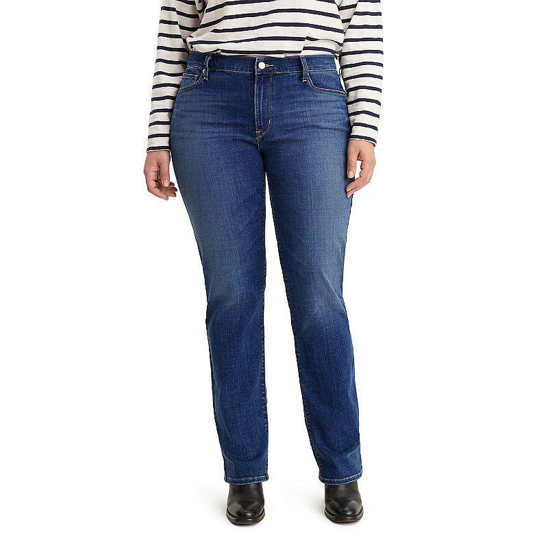 Levis 414 Plus Size Classic Mid Rise Straight Leg Stretch Denim Jeans Product Image