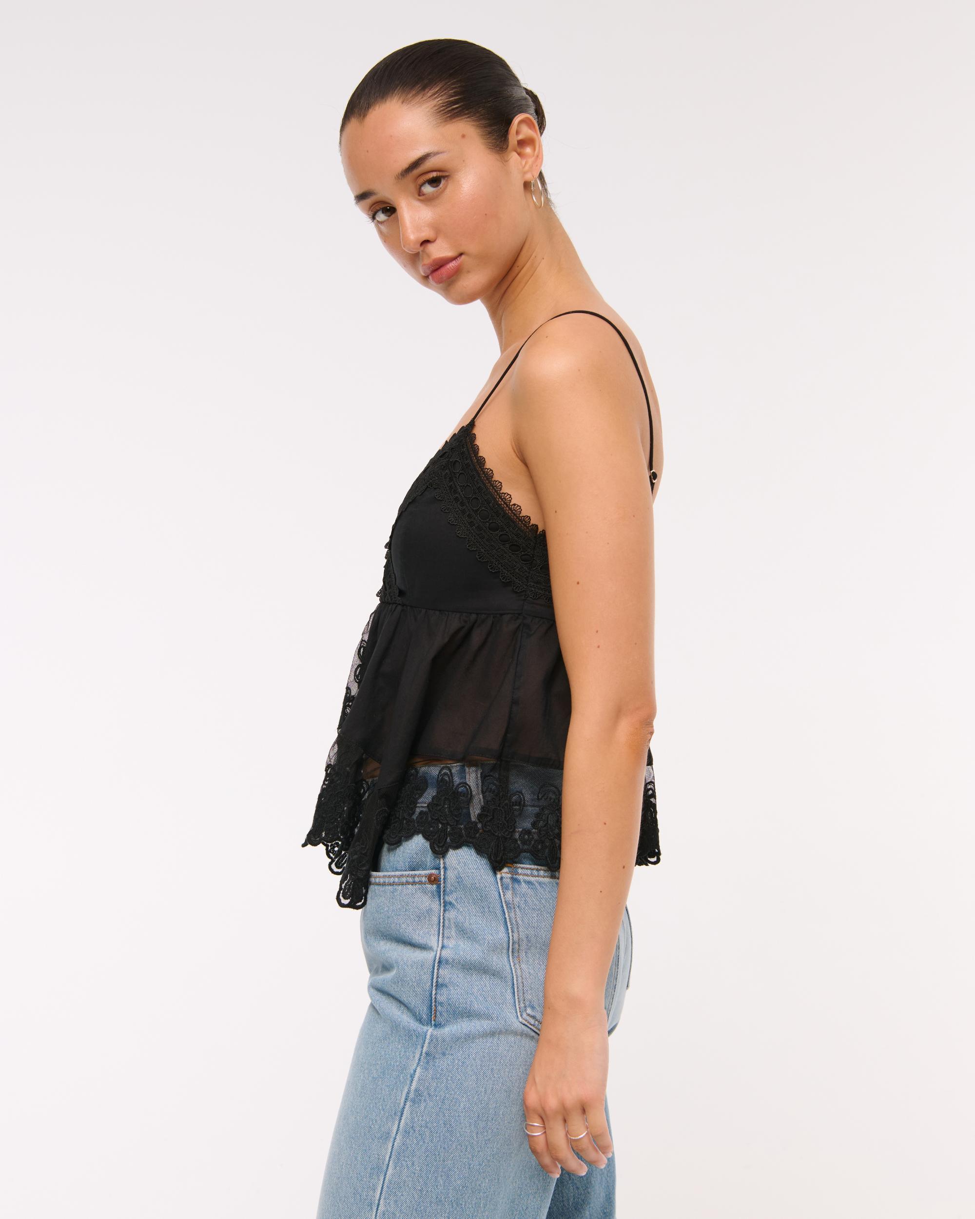 Babydoll Lace-Trim Cami Product Image