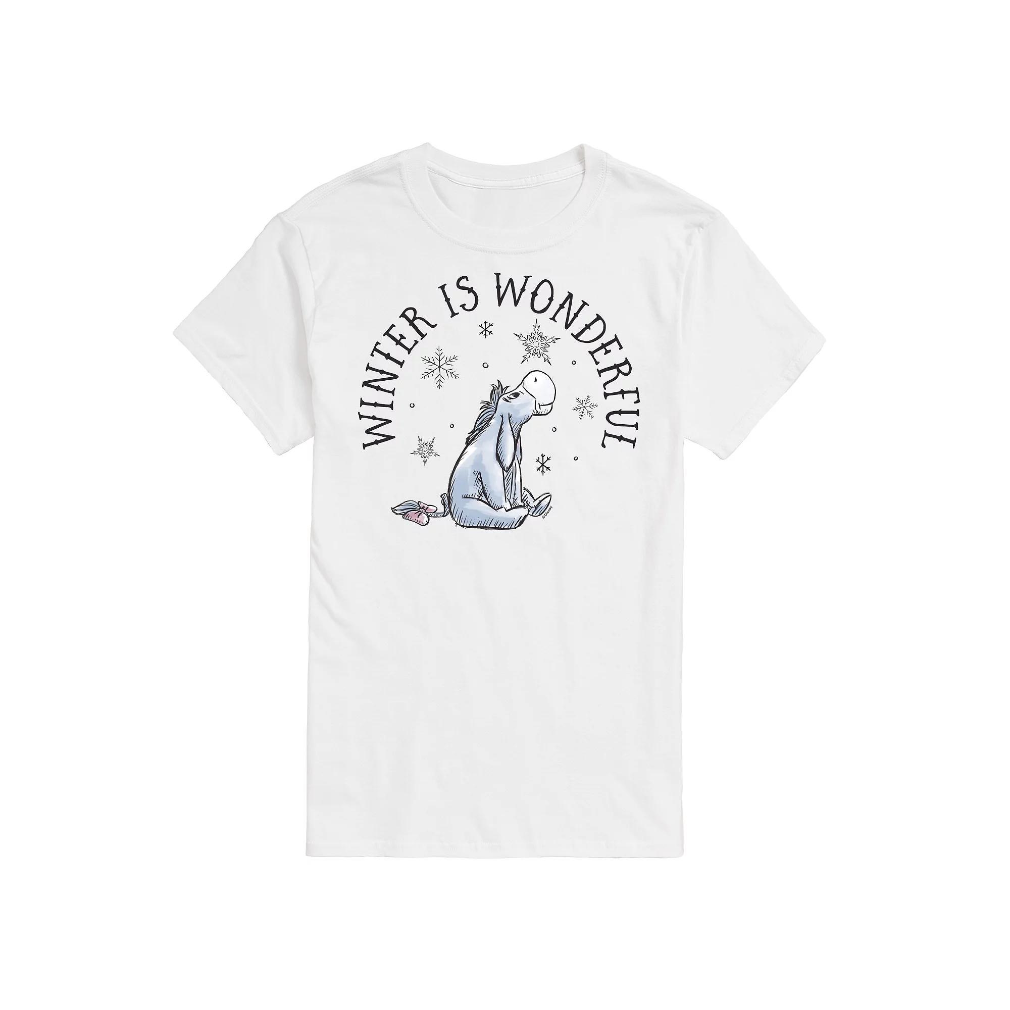 Disney's Winnie The Pooh Men's Winter Is Wonderful Graphic Tee,  Product Image