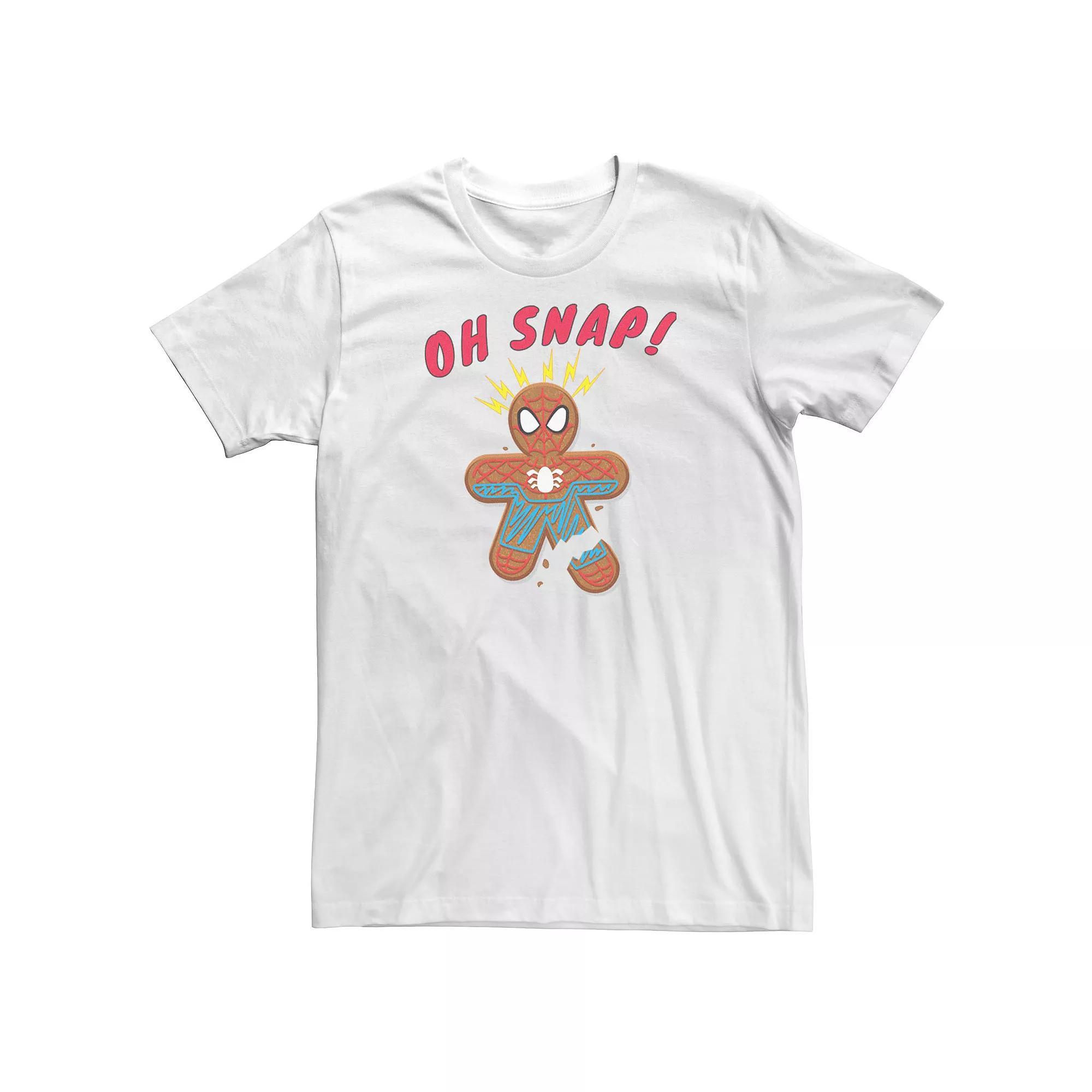 Big & Tall Marvel Spider-Man Oh Snap Gingerbread Cookie Tee, Boy's,  Product Image