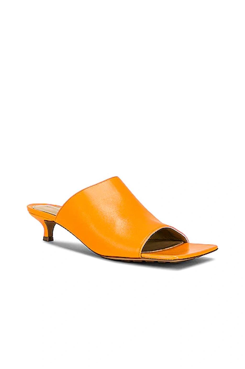 BOTTEGA VENETA Stretch Leather Mule In Orange Product Image