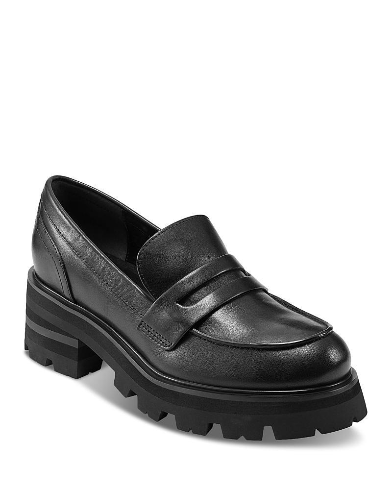 Womens Latika 60MM Leather Lugged-Sole Penny Loafers Product Image