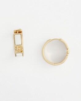 No Droop™ Ecru CC Hoop Earrings Product Image