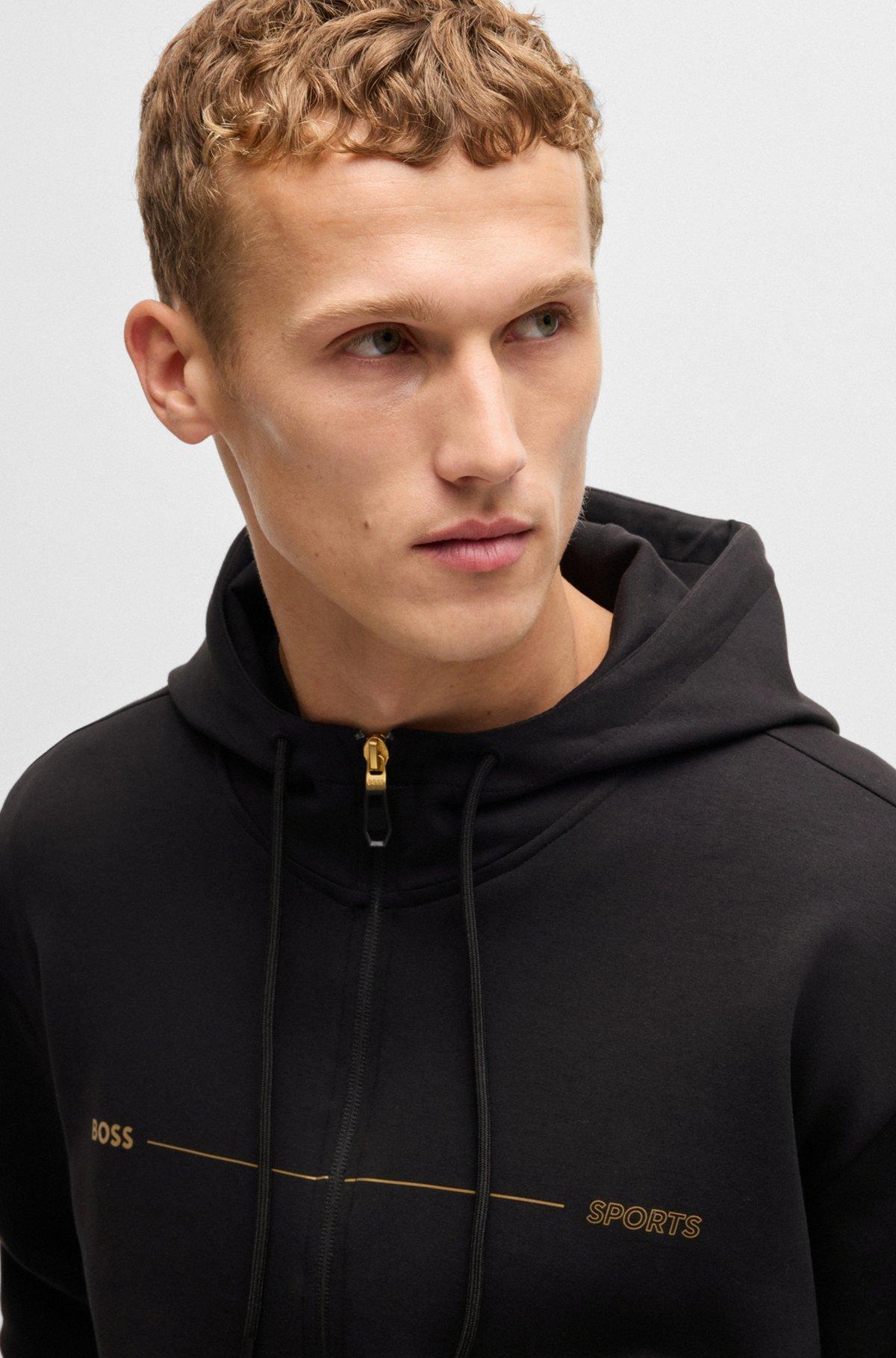 Zip-up hoodie with printed artwork Product Image