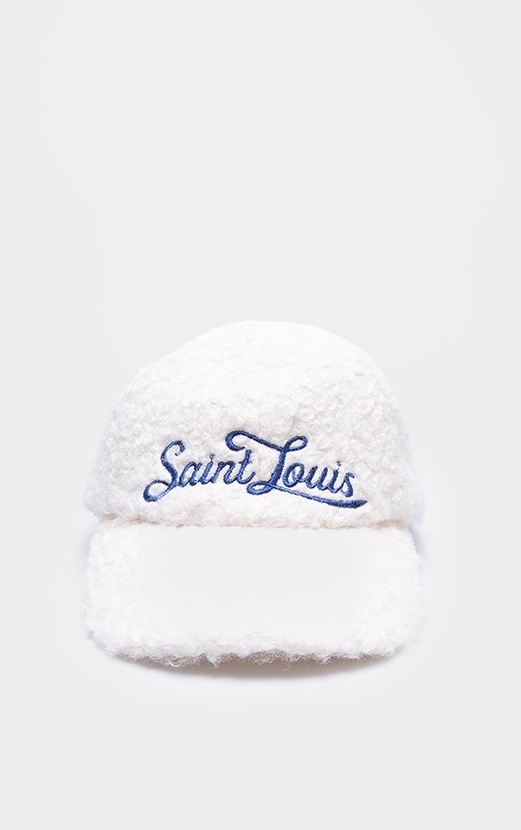 Cream Borg Boucle 'Saint Louis' Cap Product Image