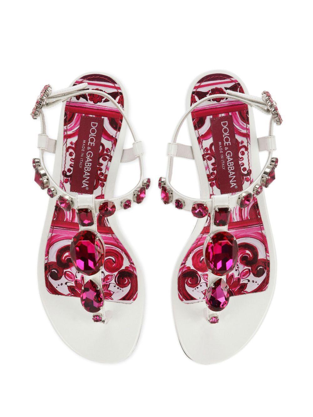 Majolica-print crystal-embellished sandals Product Image