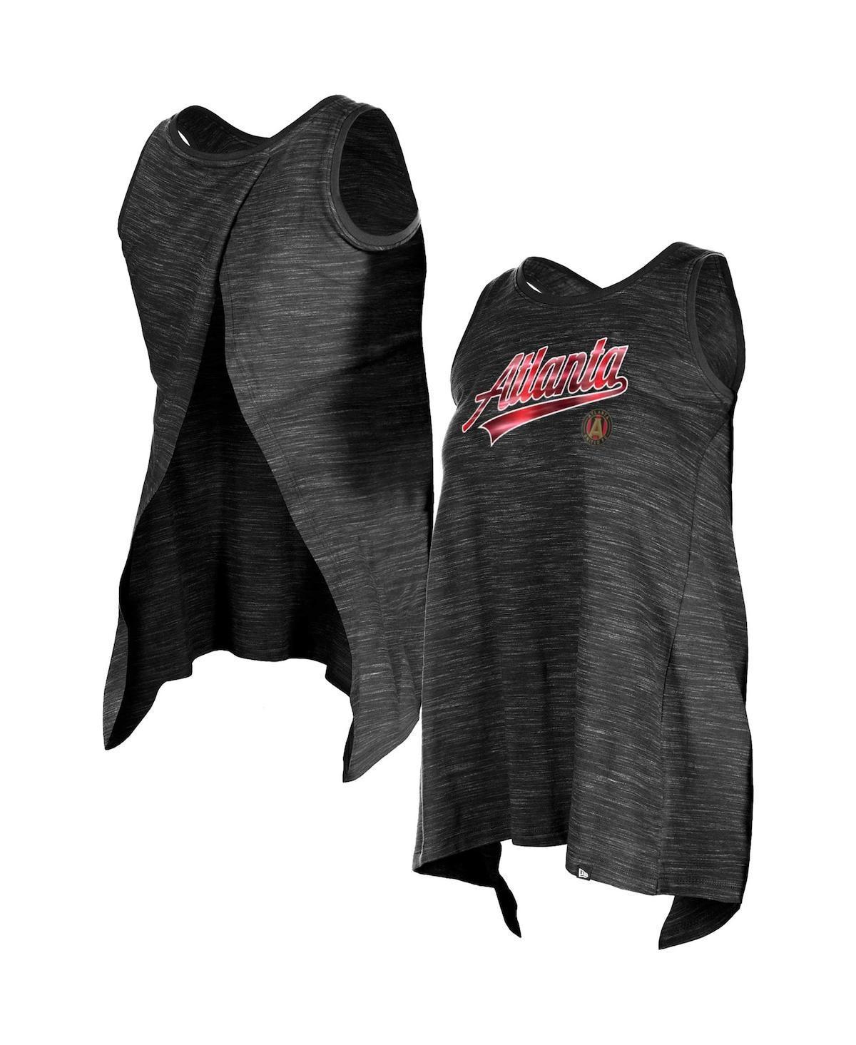 Womens 5th & Ocean by New Era Black Atlanta United FC Athletic Cross Back Tank Top Product Image