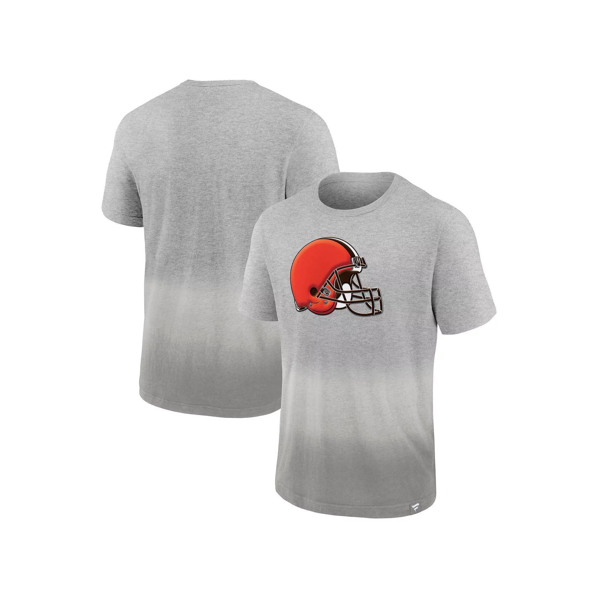 Men's Fanatics Branded Heathered Gray/Gray Cleveland Browns Team Ombre T-Shirt, Size: Large, Grey Product Image