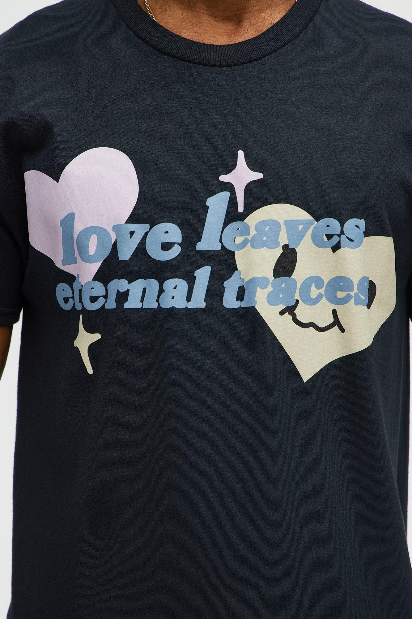 Love Leaves Eternal Traces Short Sleeve Tee - Black Product Image