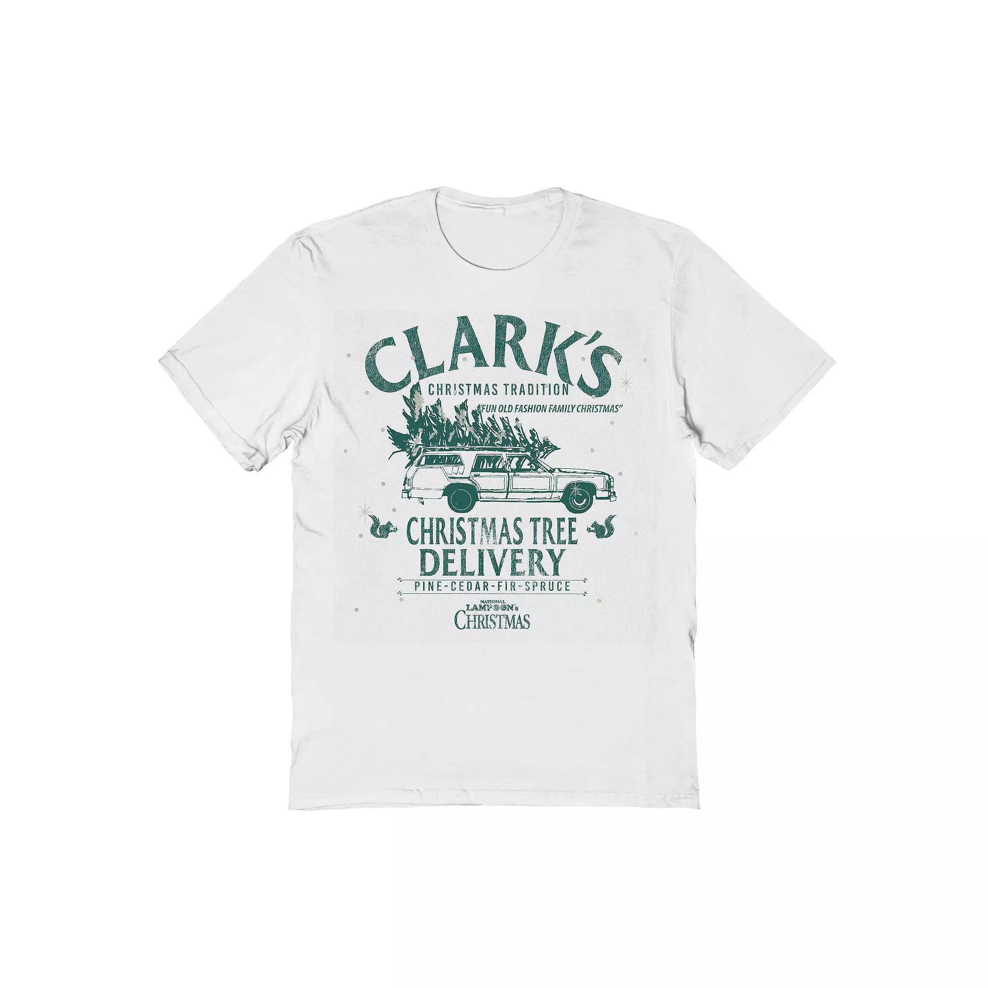 Men's Clarks Christmas Tree Delivery National Lampoon's Christmas Vacation Graphic Tee, Size: XL, White Product Image