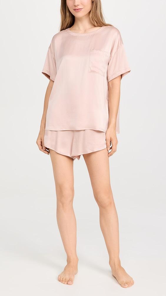 Lunya Washable Silk Tee Short Set | Shopbop Product Image