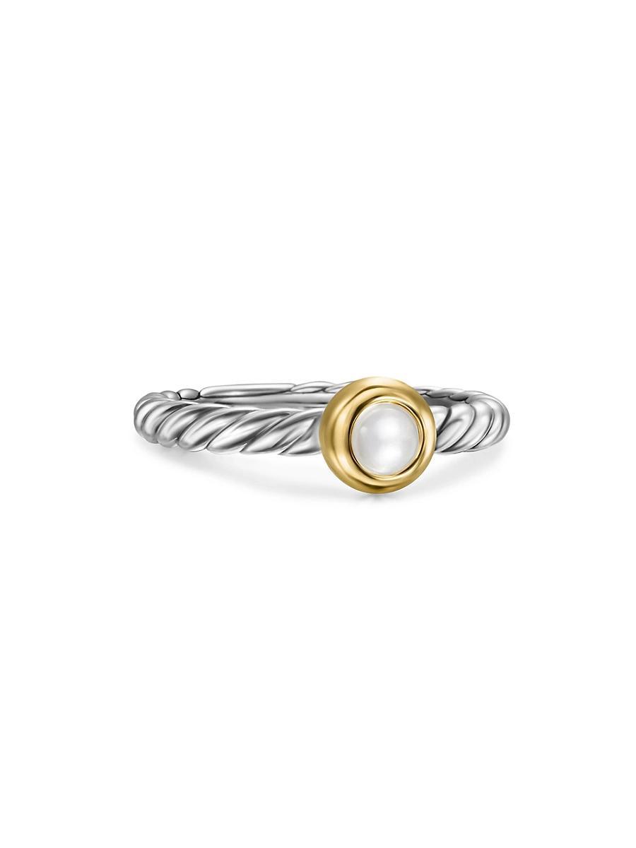 Womens Petite Cable Ring in Sterling Silver Product Image