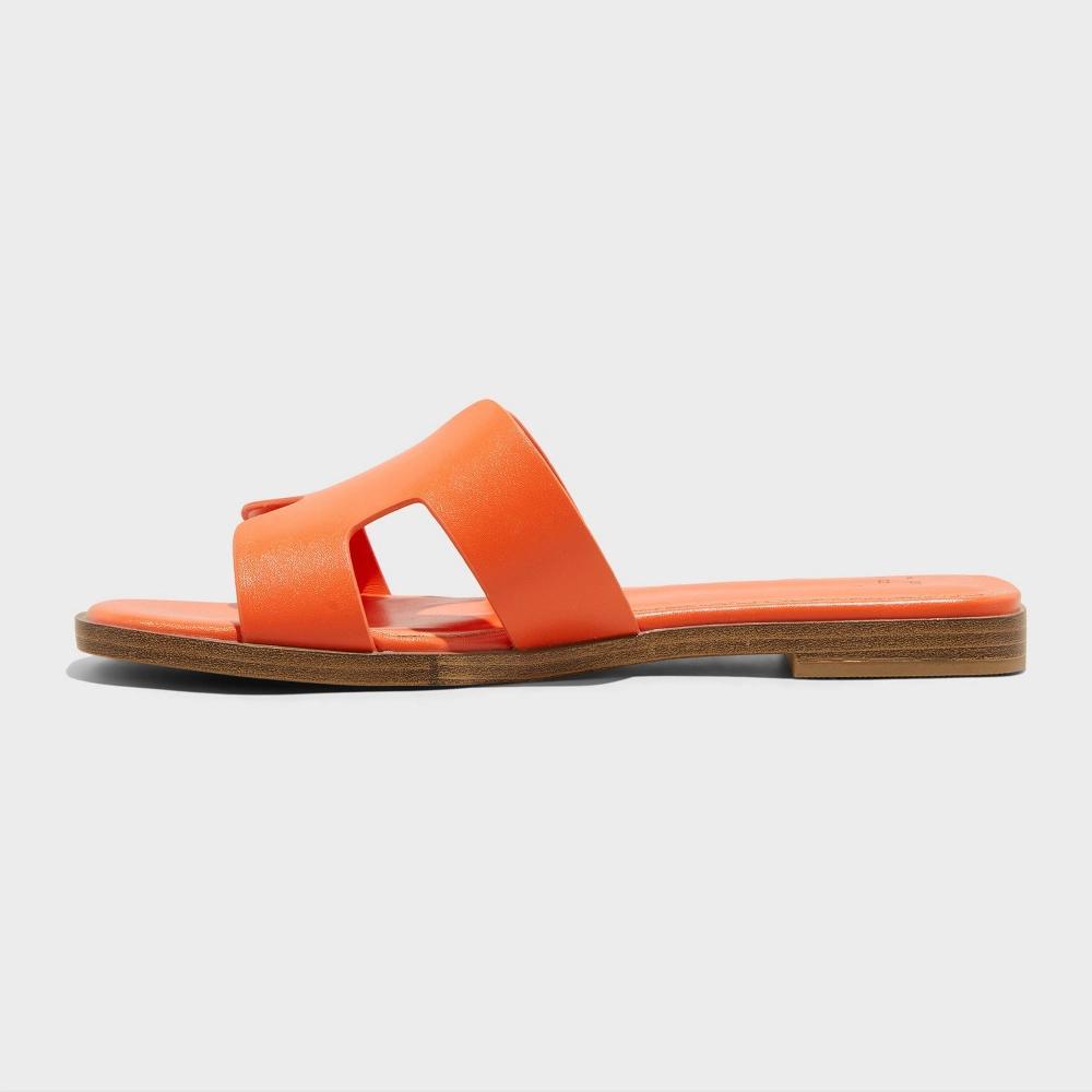 Womens Nina H-Band Slide Sandals - A New Day Orange 8 Product Image