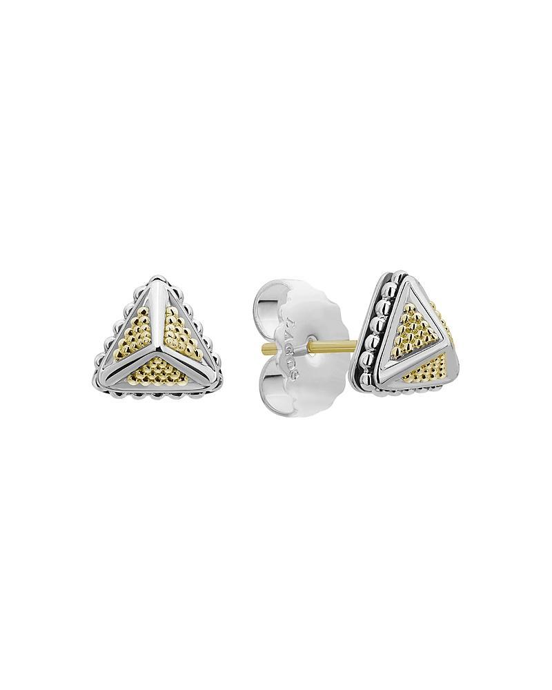 LAGOS Ksl Two-tone Pyramid Stud Earrings In Silver Product Image