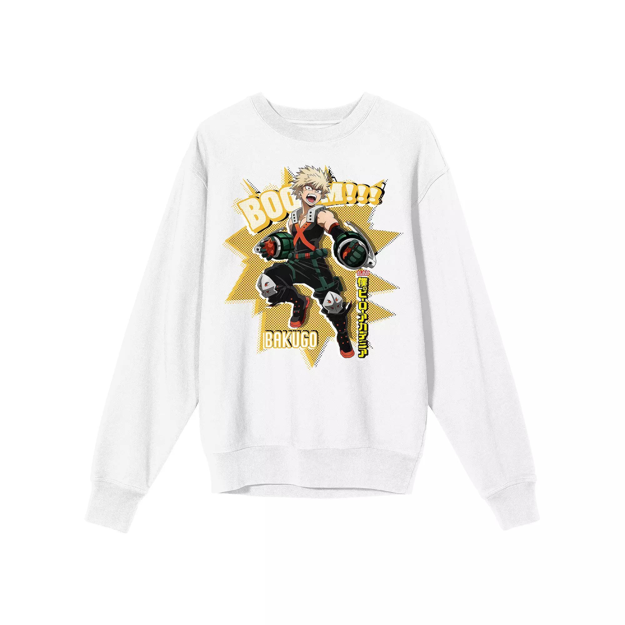 Men's My Hero Academia Bakugo Boom Long Sleeve Graphic Tee,  Product Image
