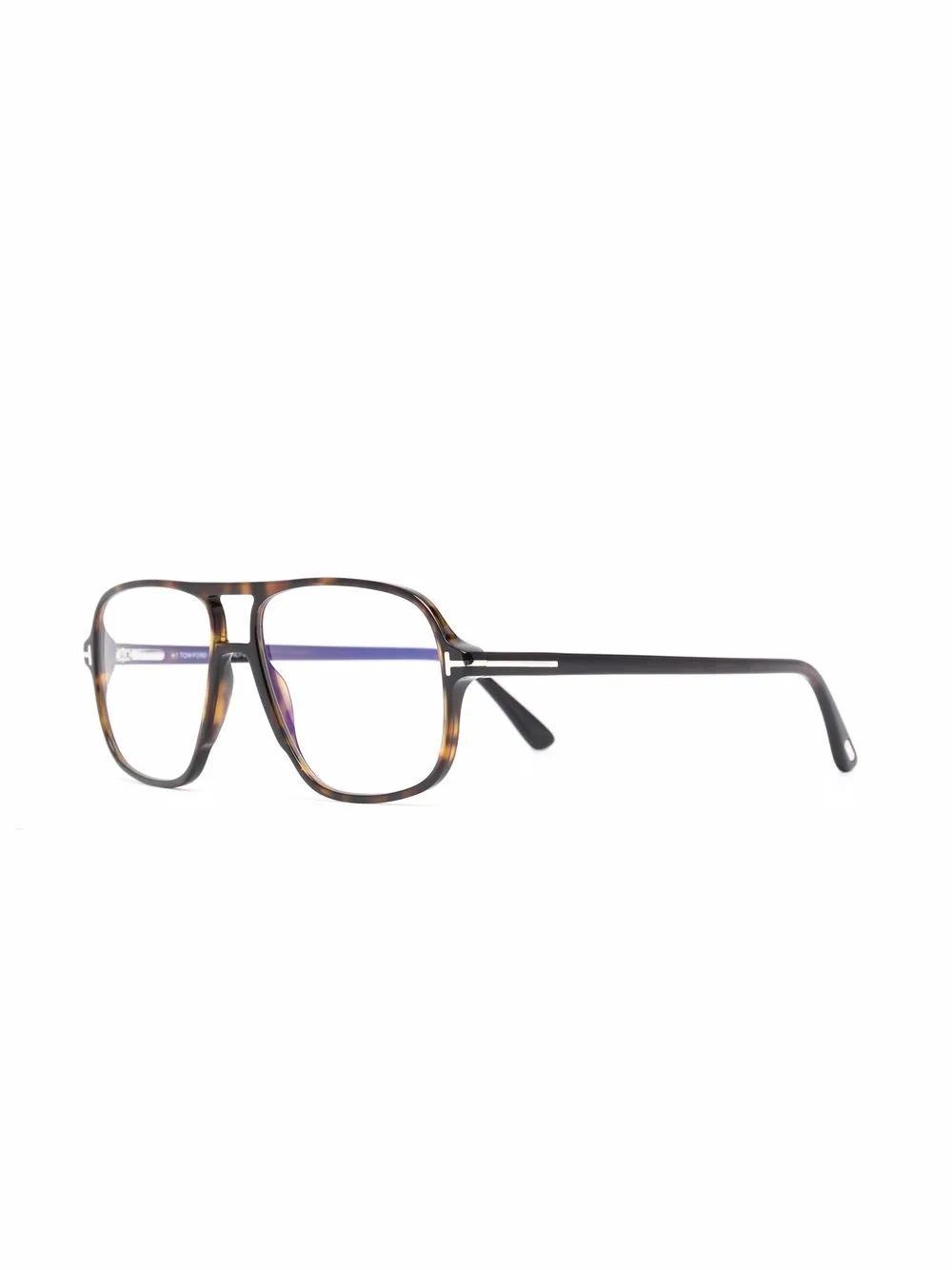 TOM FORD Square-frame Glasses In Brown Product Image