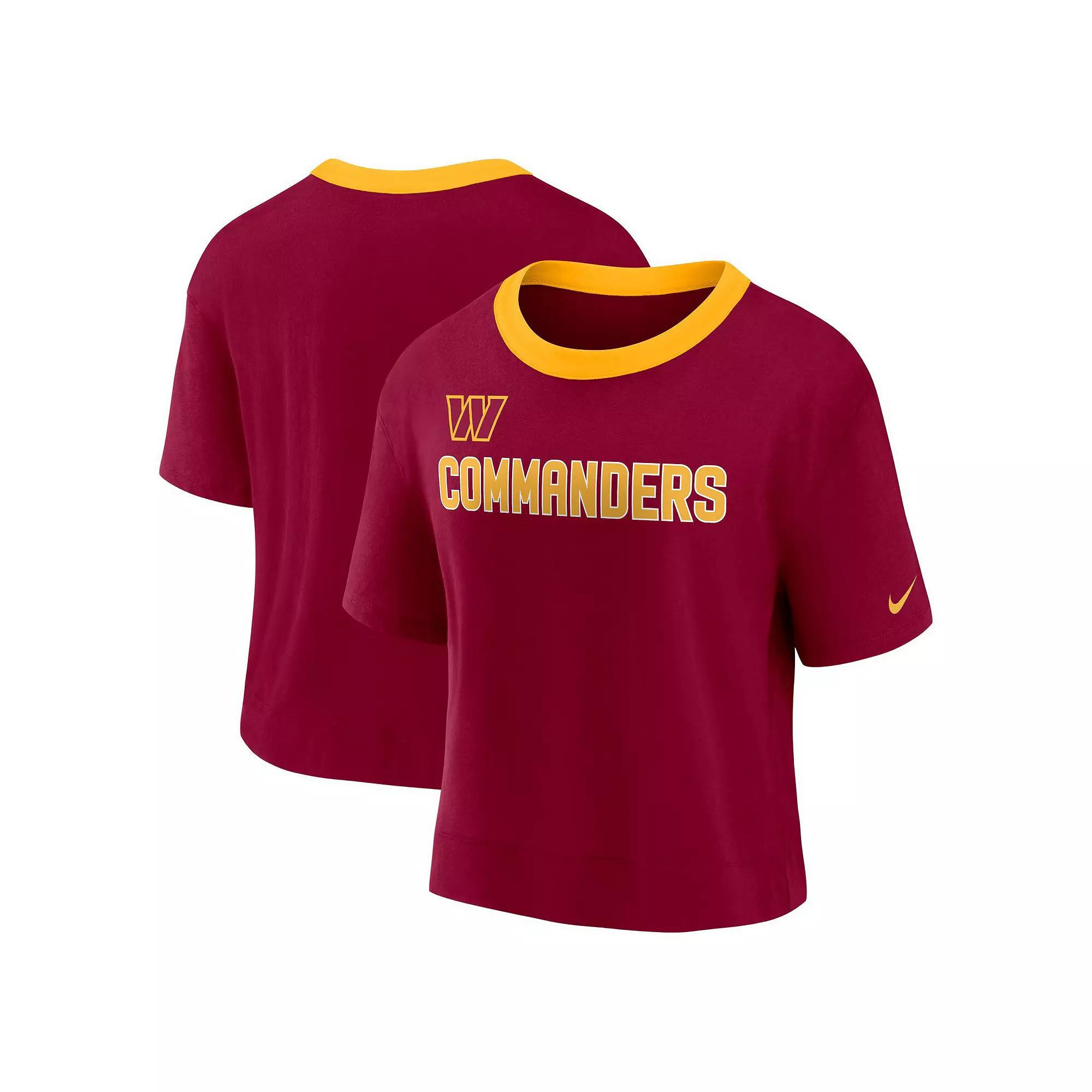 Women's Nike Burgundy Washington Commanders High Hip Fashion Cropped Top,  Product Image