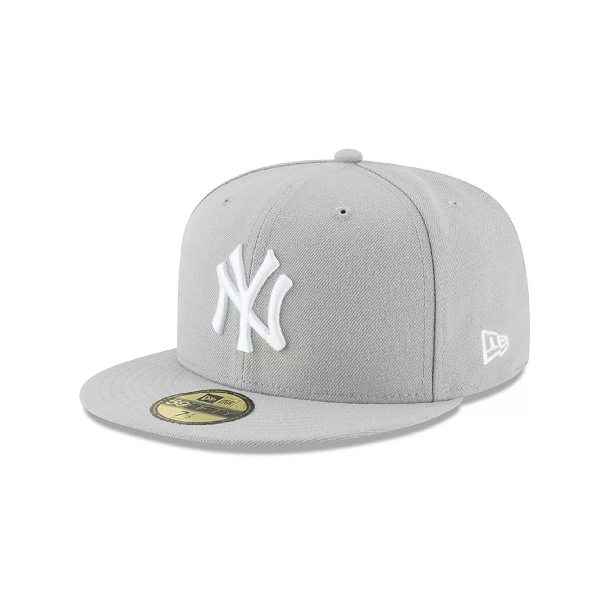 Men's New Era Gray New York Yankees Fashion Color Basic 59FIFTY Fitted Hat,  Product Image