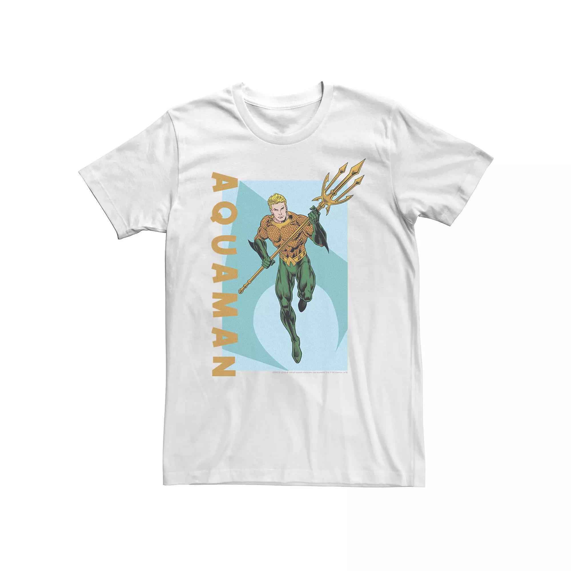 Men's DC Comics Justice League Vintage Aquaman Tee, Size: XS, White Product Image