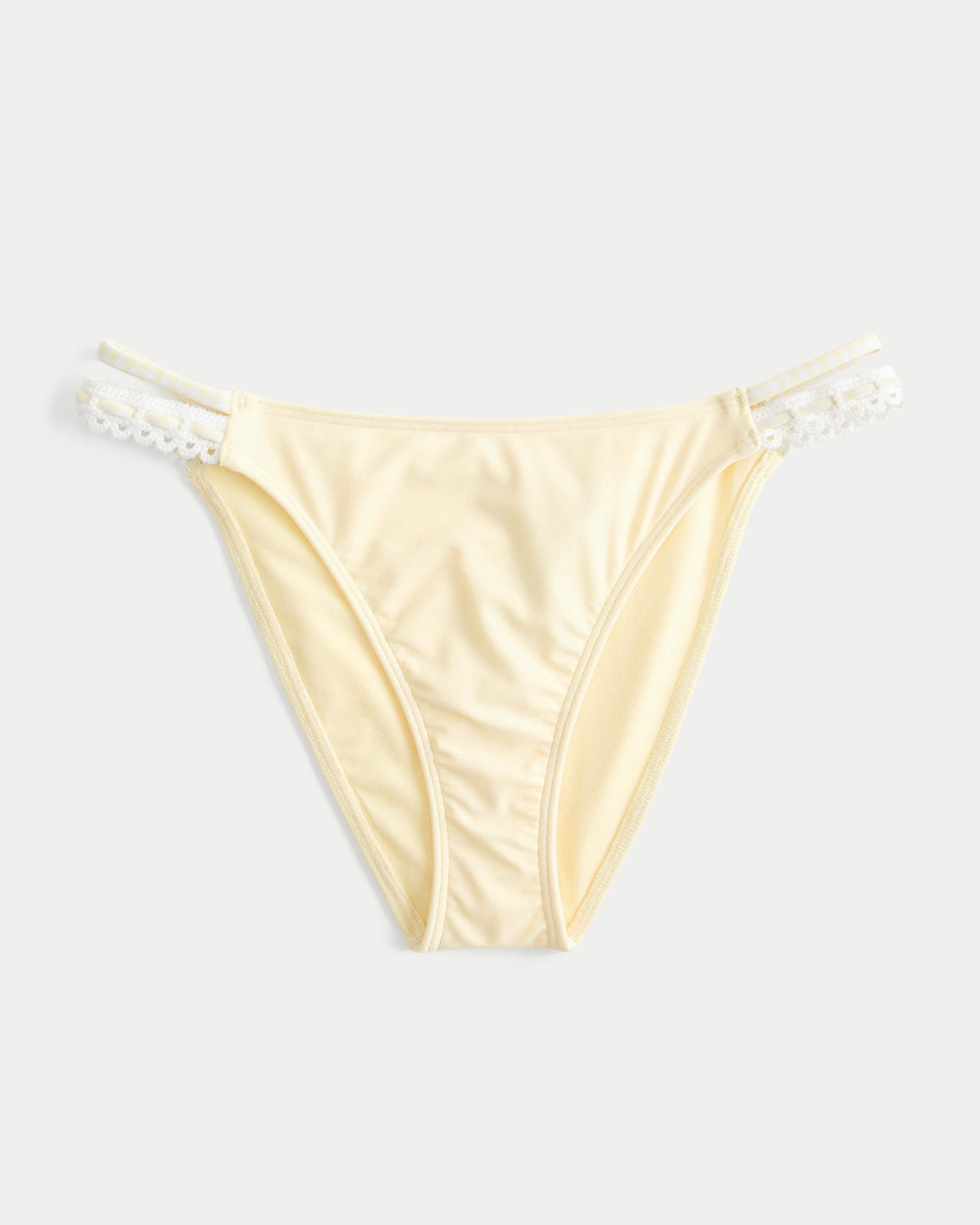 Stitched Double-Strap Cheeky Bikini Bottom Product Image