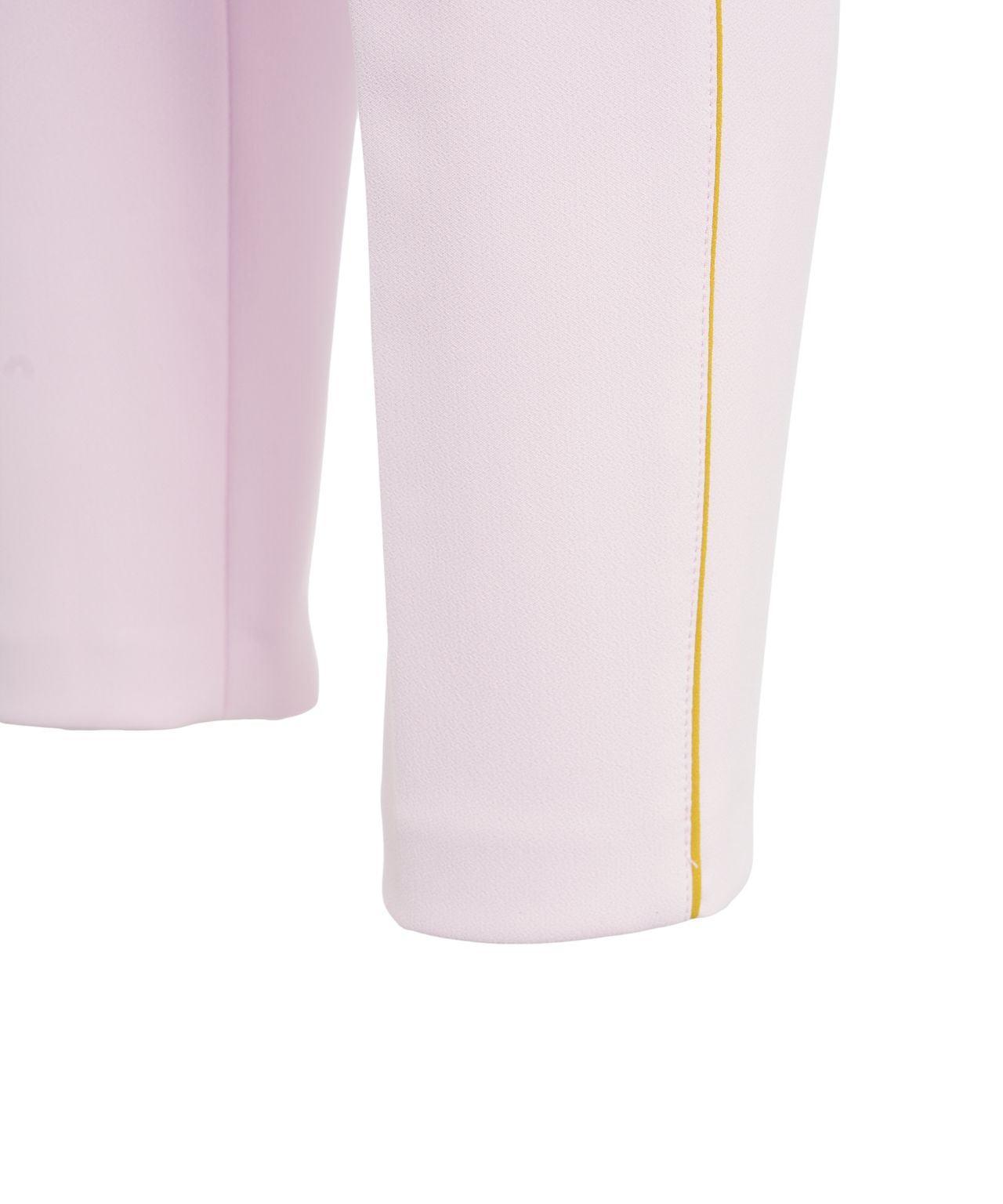 Crêpe pants with logo charm Product Image