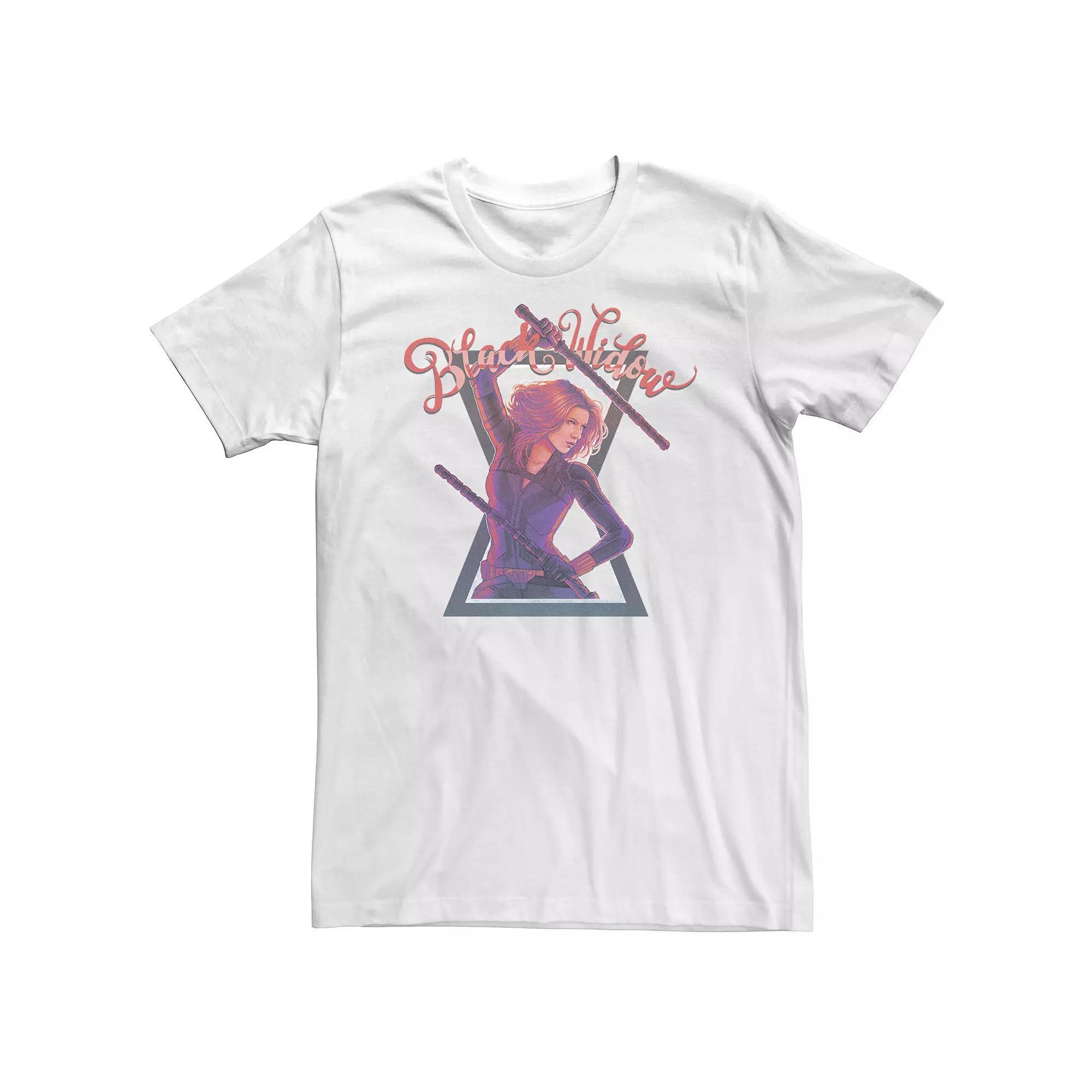 Big & Tall Marvel Black Widow Purple Hue Portrait Tee, Men's,  Product Image