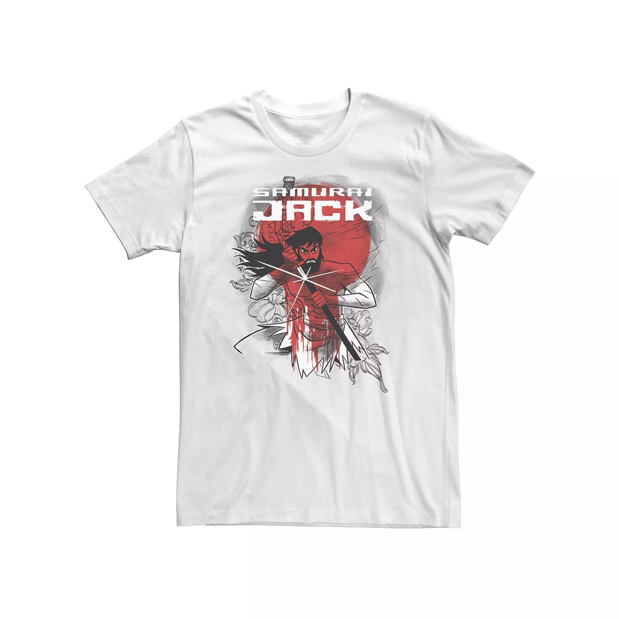 Big & Tall Cartoon Network Samurai Jack Wounded Warrior Fights Again Tee, Men's, Size: XL Tall, White Product Image