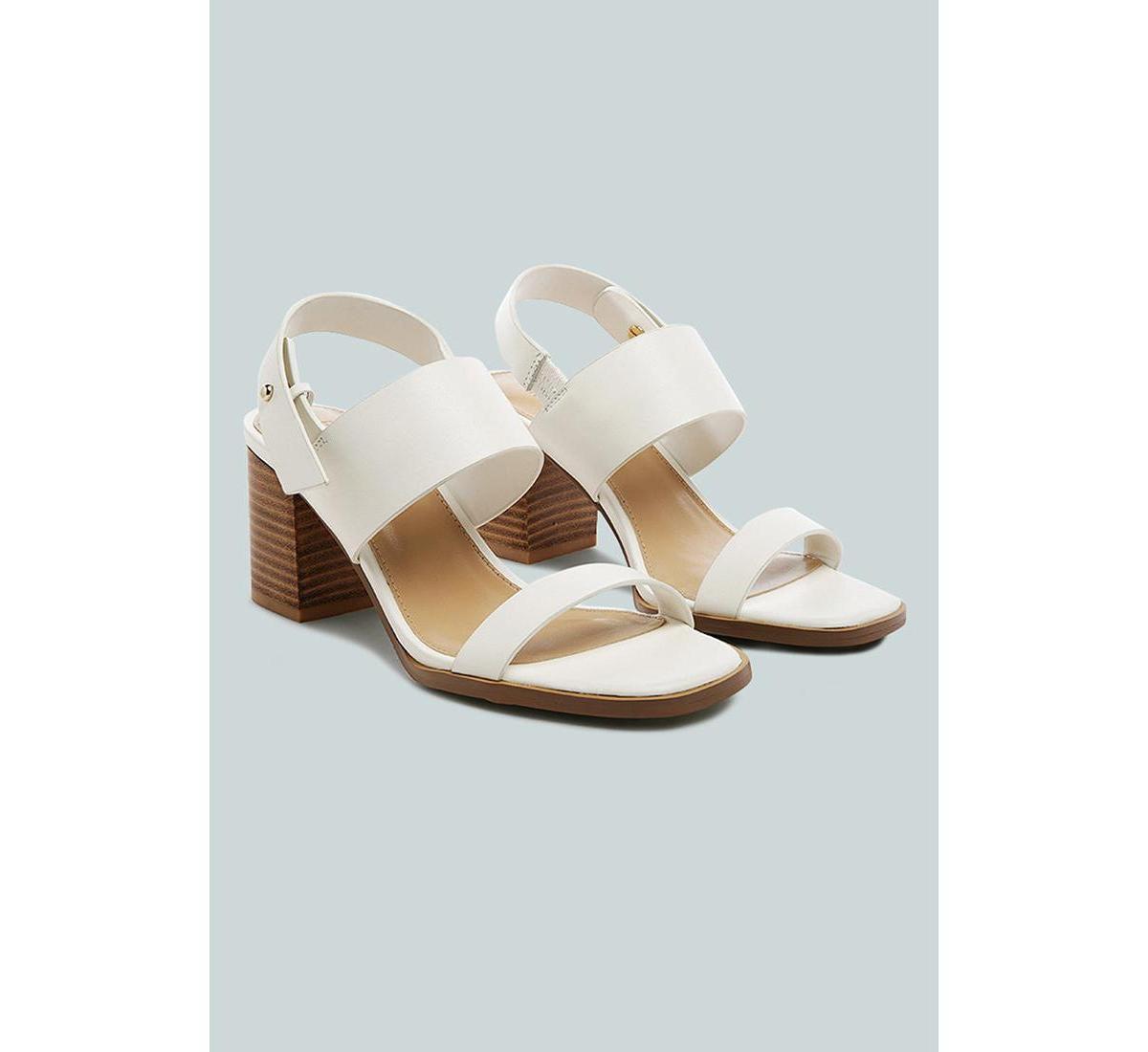 Rag & Co Gertrude Womens Leather Block Heel Sandals Product Image