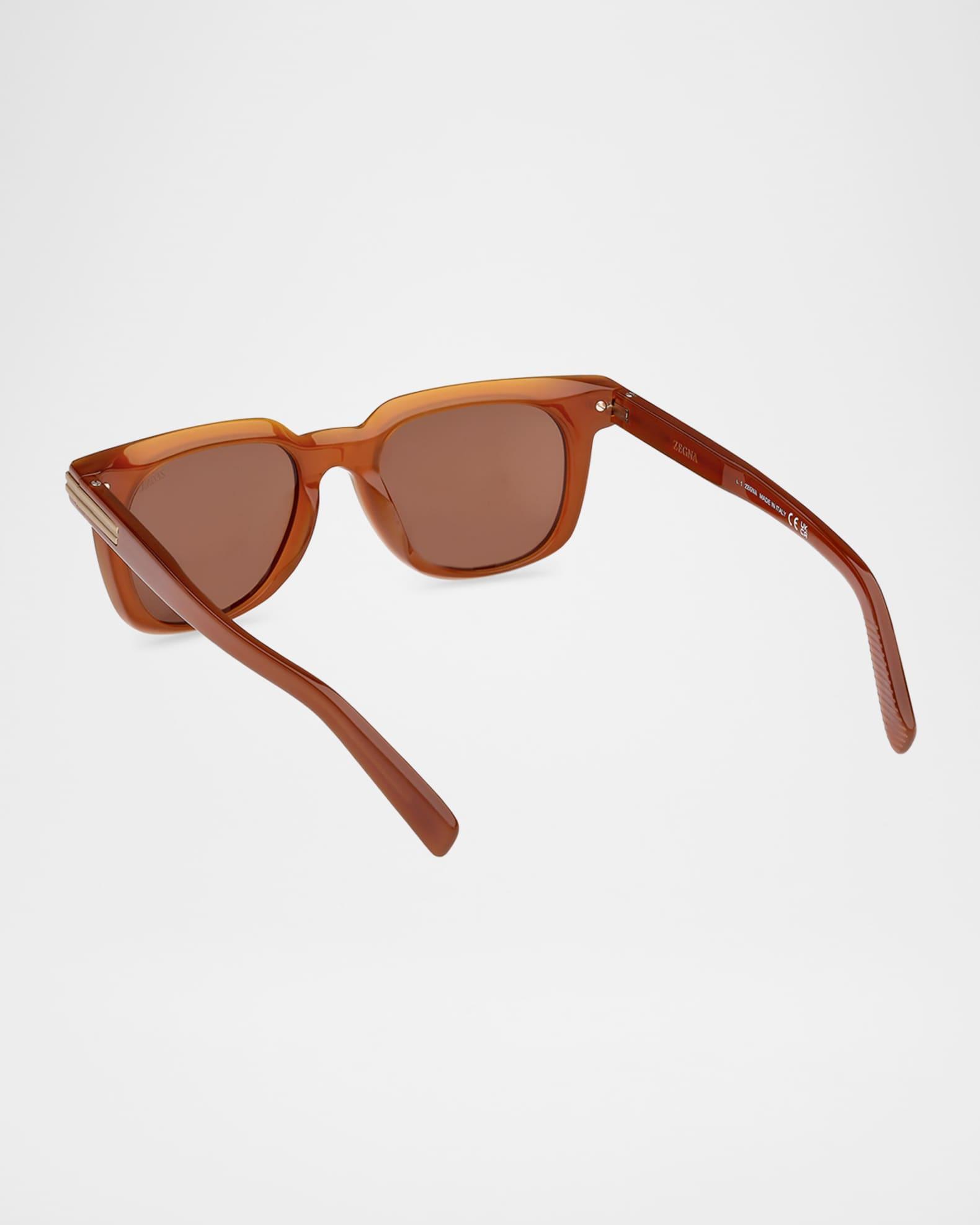 Men's Square Acetate Sunglasses Product Image