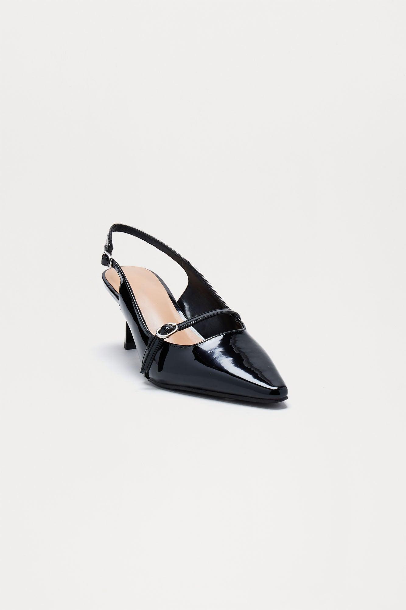 Gwyneth Slingback Pumps - Black Product Image