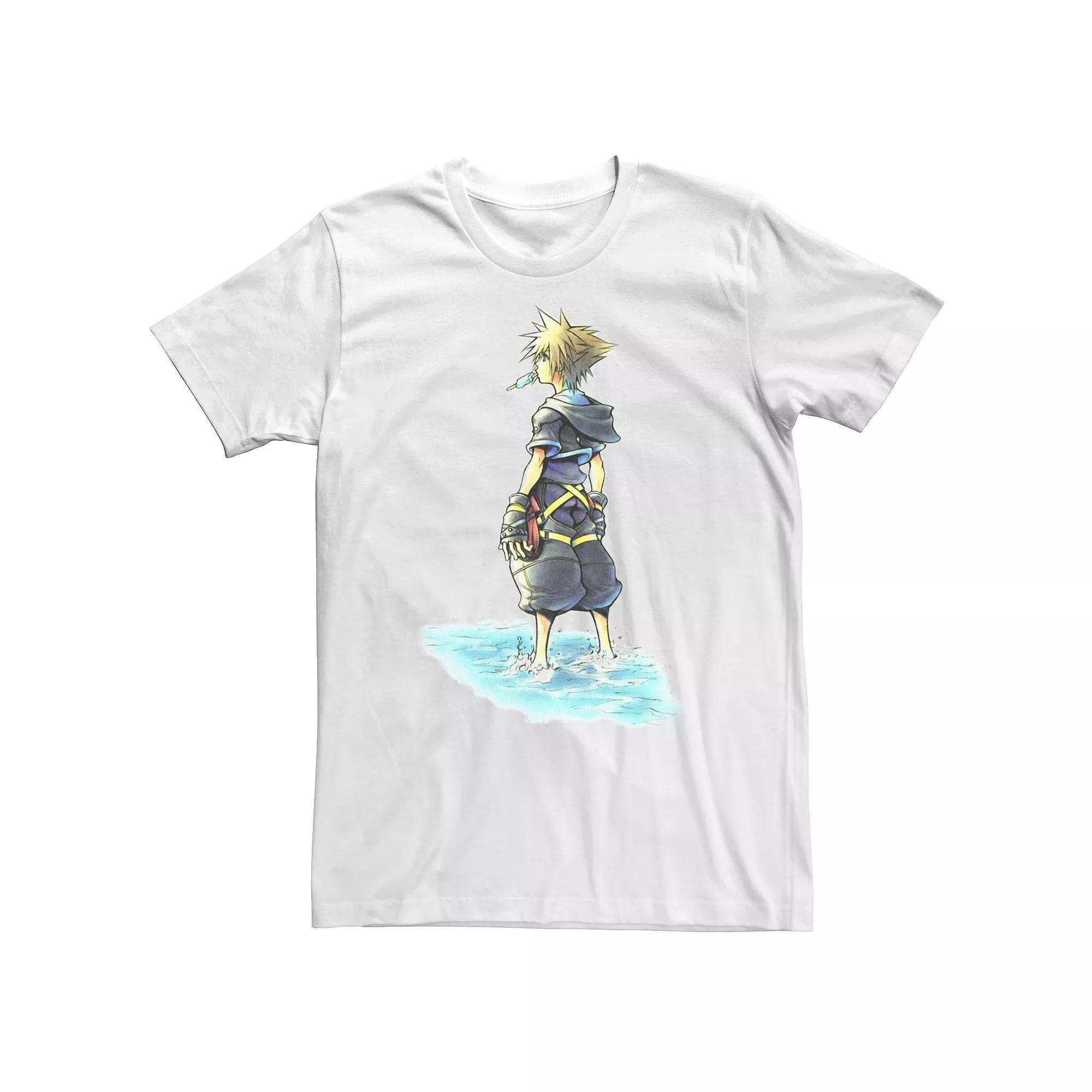 Big & Tall Disney Kingdom Hearts Sora Sea Salt Ice Cream Sketch Tee, Men's, Size: 5XL, White Product Image