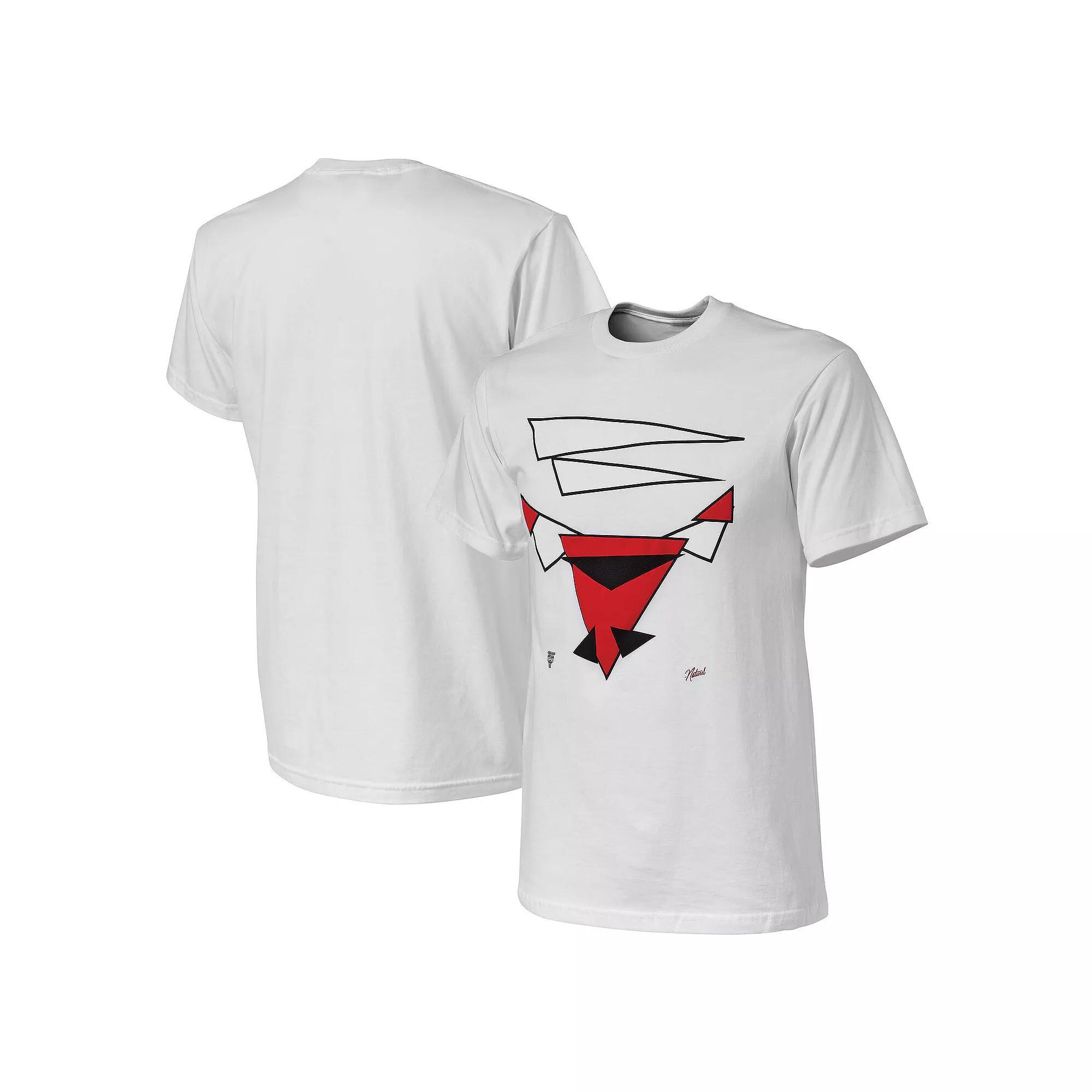 Men's NBA x Naturel White Chicago Bulls No Caller ID T-Shirt,  Product Image