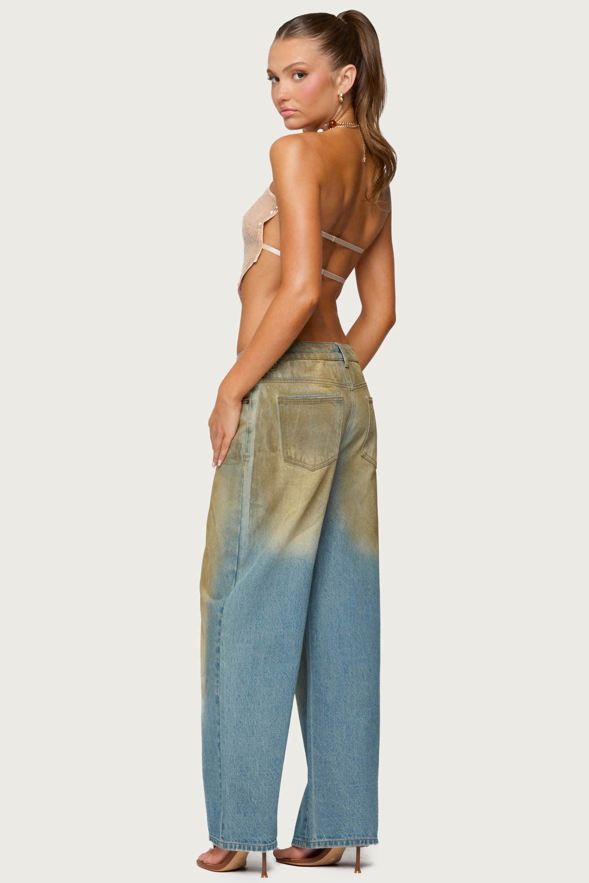 Sequin Backless Triangle Strapless Top Product Image