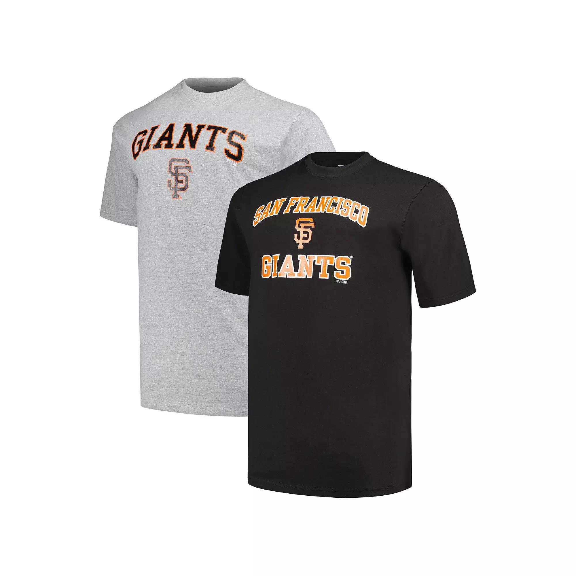 Men's Profile Black/Heather Gray San Francisco Giants Big & Tall T-Shirt Combo Pack,  Product Image