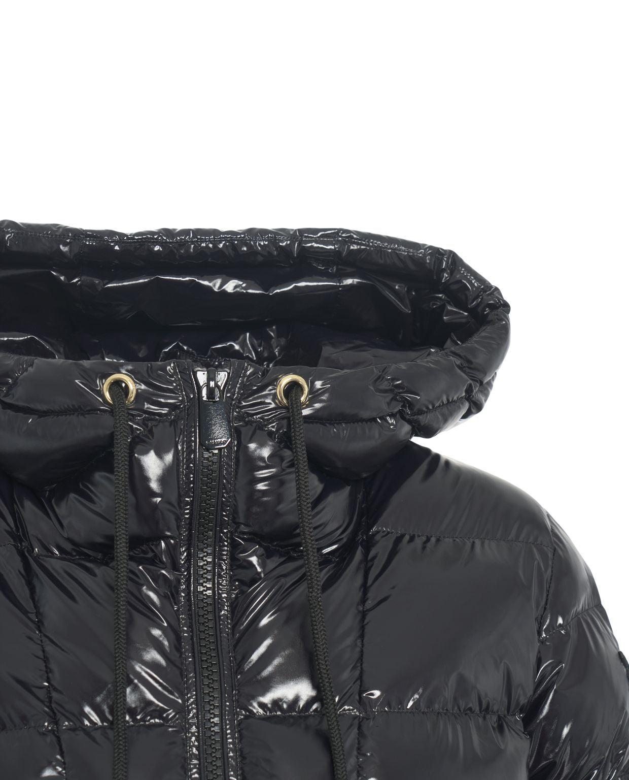 Quilted down jacket with hood Product Image
