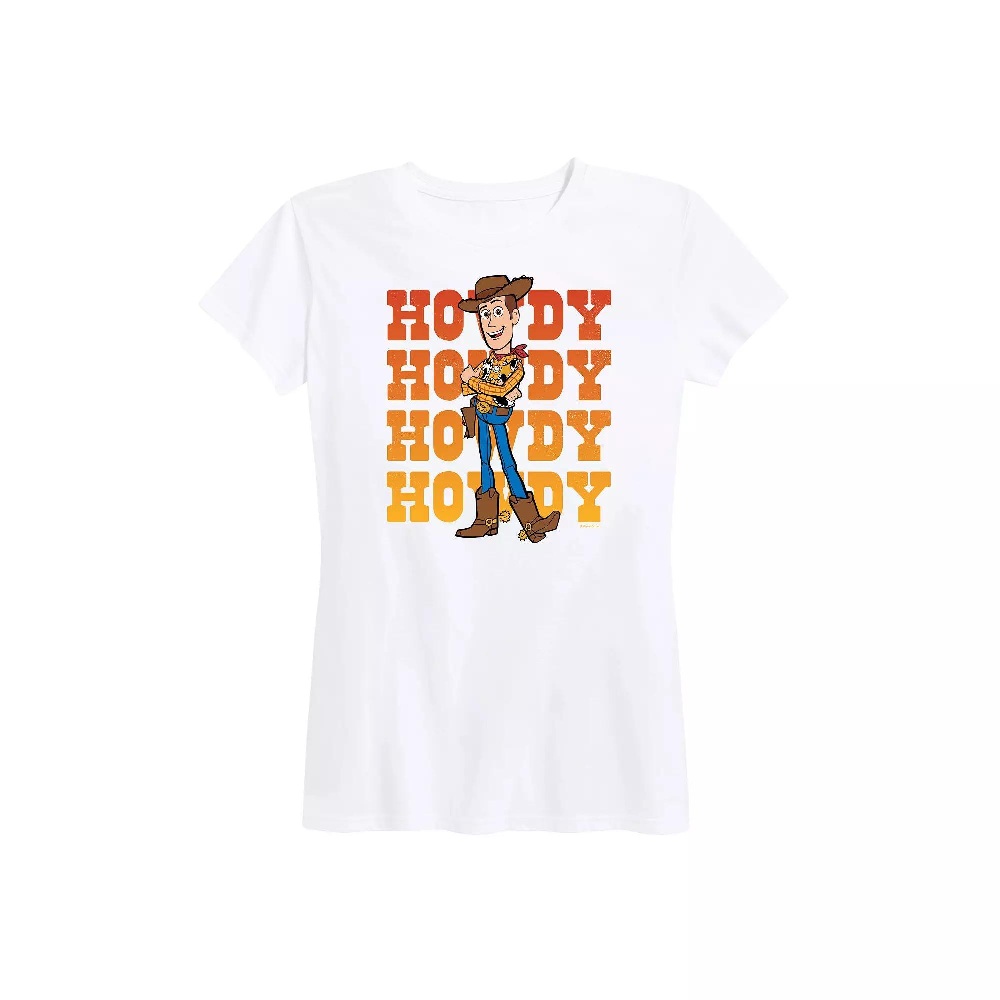 Disney / Pixar's Toy Story Woody Women's Howdy Graphic Tee, Girl's,  Product Image