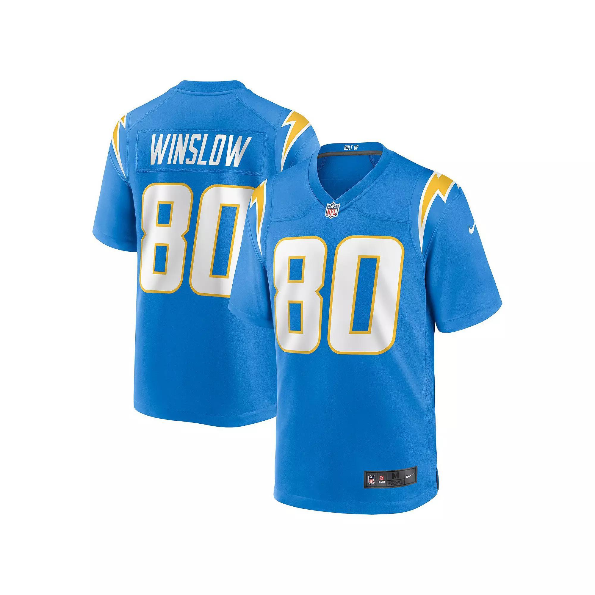 Men's Nike Kellen Winslow Powder Blue Los Angeles Chargers Game Retired Player Jersey,  Product Image