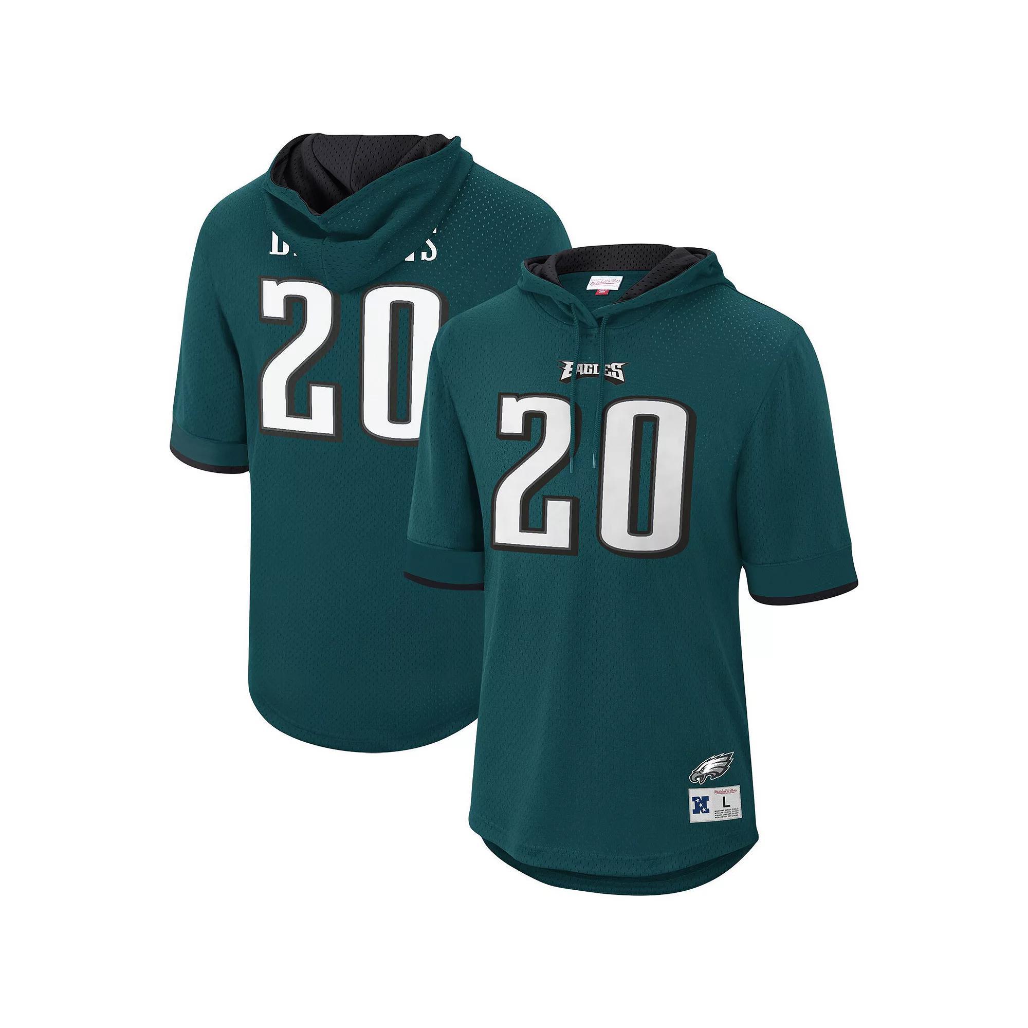 Men's Mitchell & Ness Brian Dawkins Green Philadelphia Eagles Retired Player Mesh Name & Number Hoodie T-Shirt, Size: Small Product Image