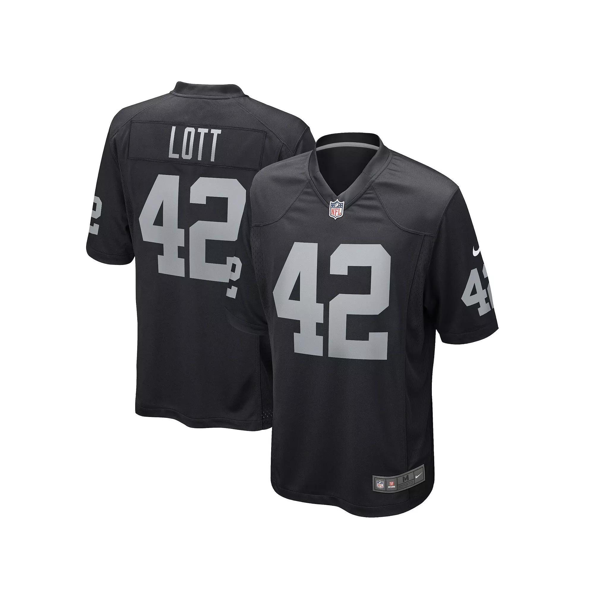 Men's Nike Ronnie Lott Black Las Vegas Raiders Game Retired Player Jersey,  Product Image