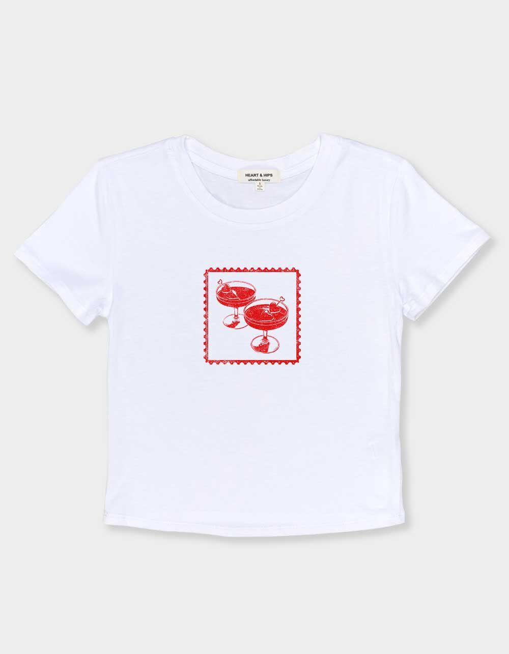 MARTINI Hearts Postage Womens Baby Tee Product Image