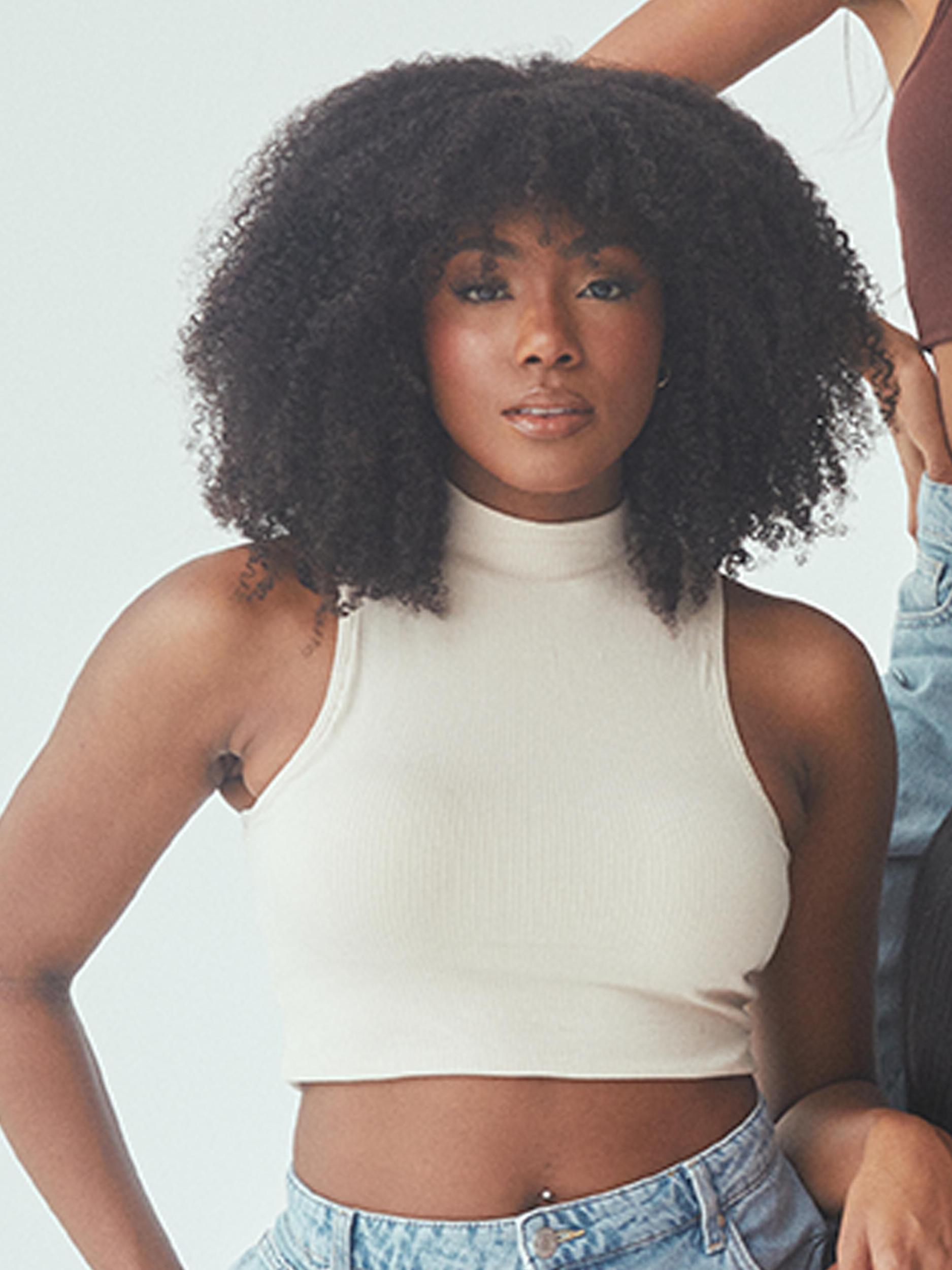 Ribbed Mock Neck Brami (Crop) Product Image