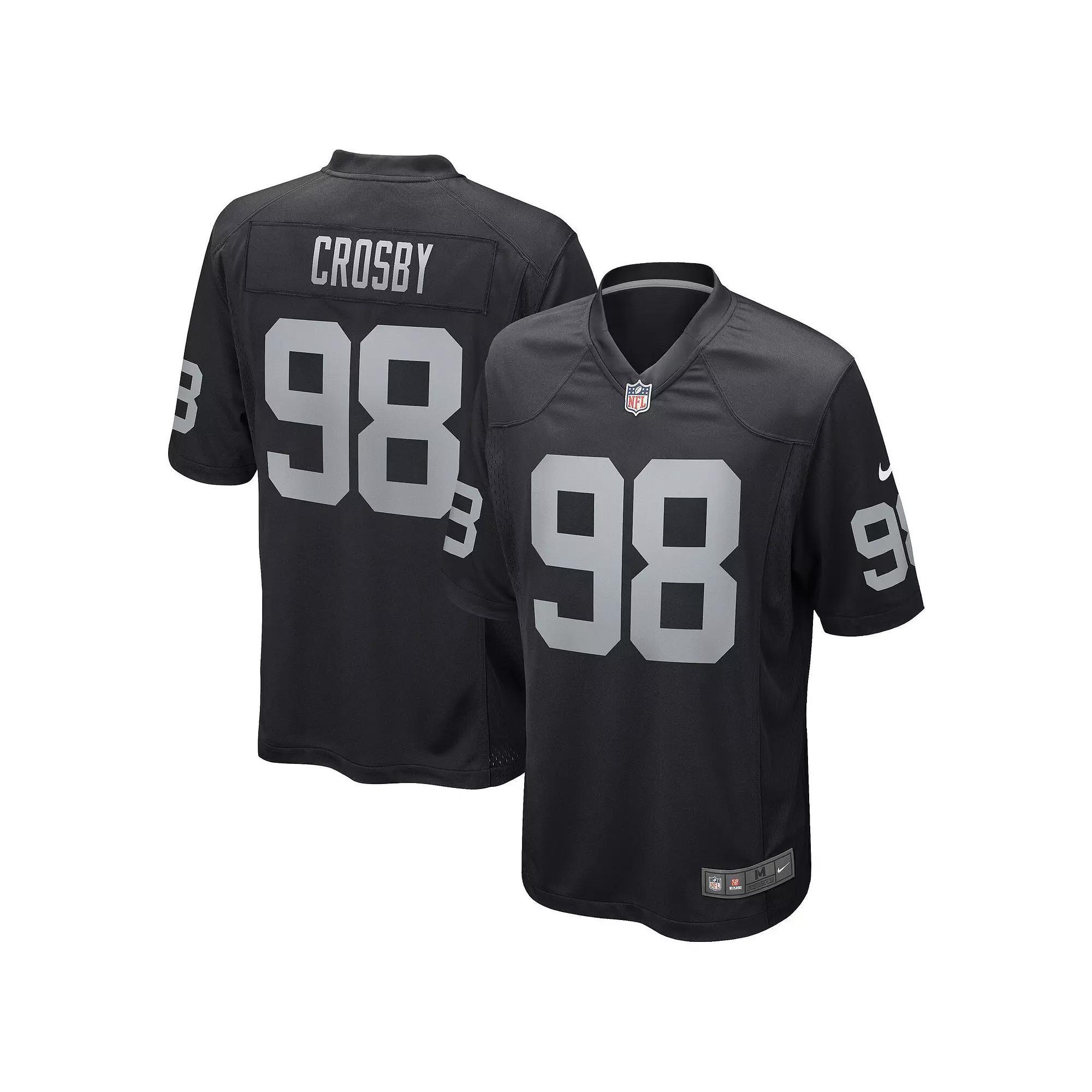 Men's Nike Maxx Crosby Black Las Vegas Raiders Game Jersey,  Product Image