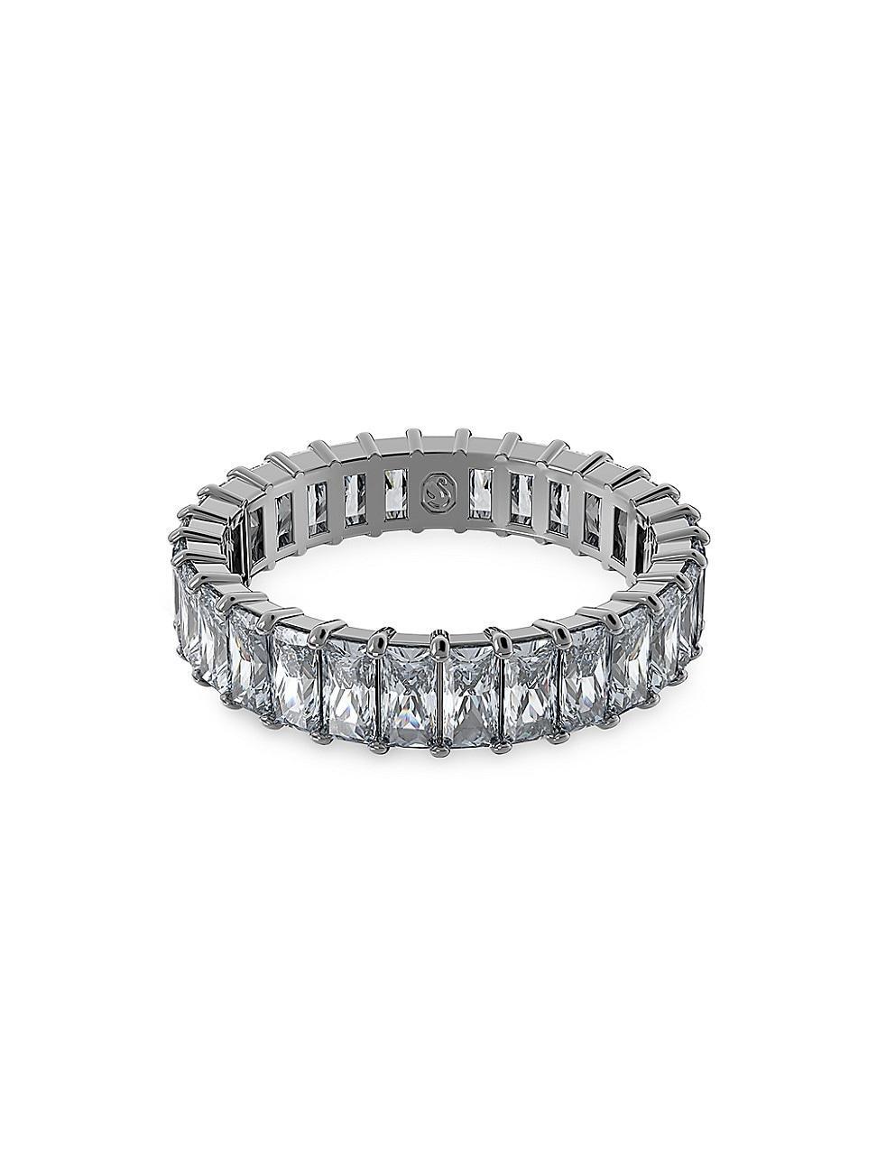 Swarovski Matrix Collection Grey Baguette Cut Band Ring Product Image