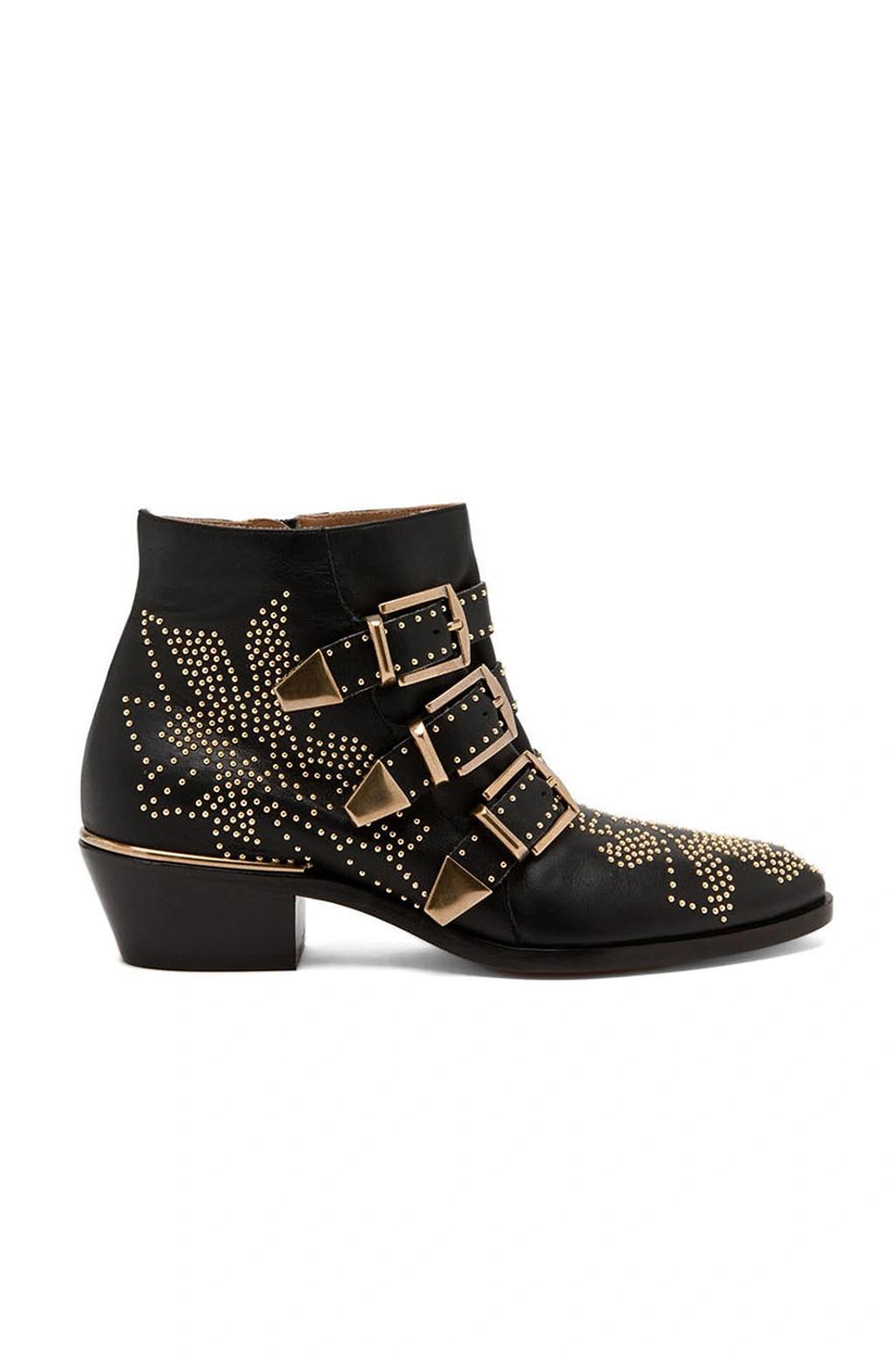 CHLOÉ Susanna 45mm Studded Ankle Boots In Black Product Image