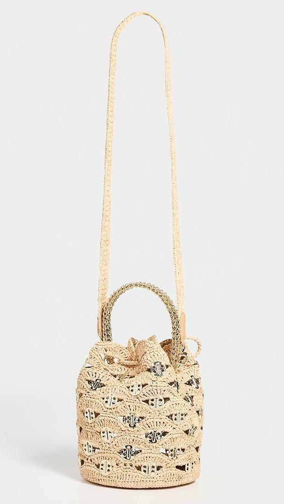 rabanne Raffia Wave Bucket Bag With Signature 1969 Discs | Shopbop Product Image