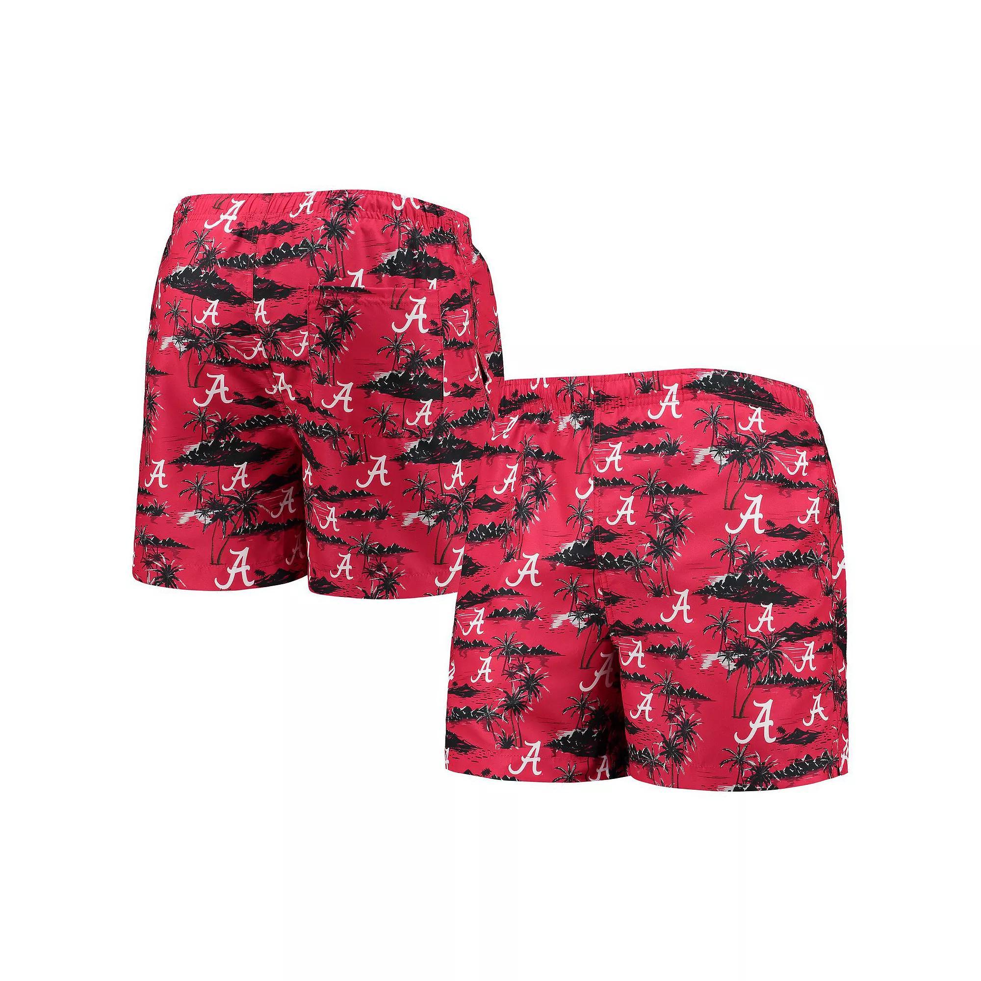 Men's FOCO Crimson Alabama Crimson Tide Island Palm Swim Trunks,  Product Image