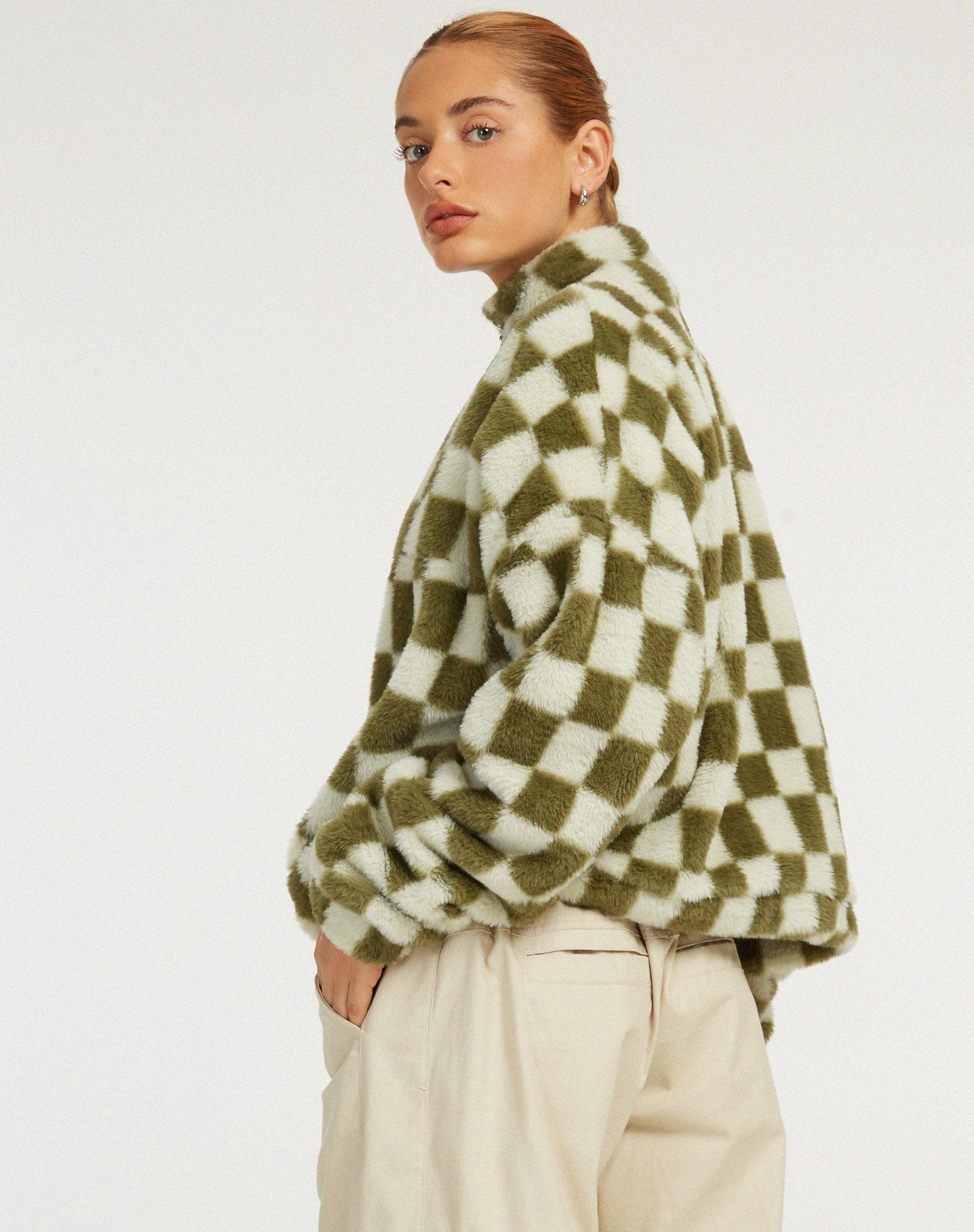 Nero Jacket in Checkered Sage Product Image