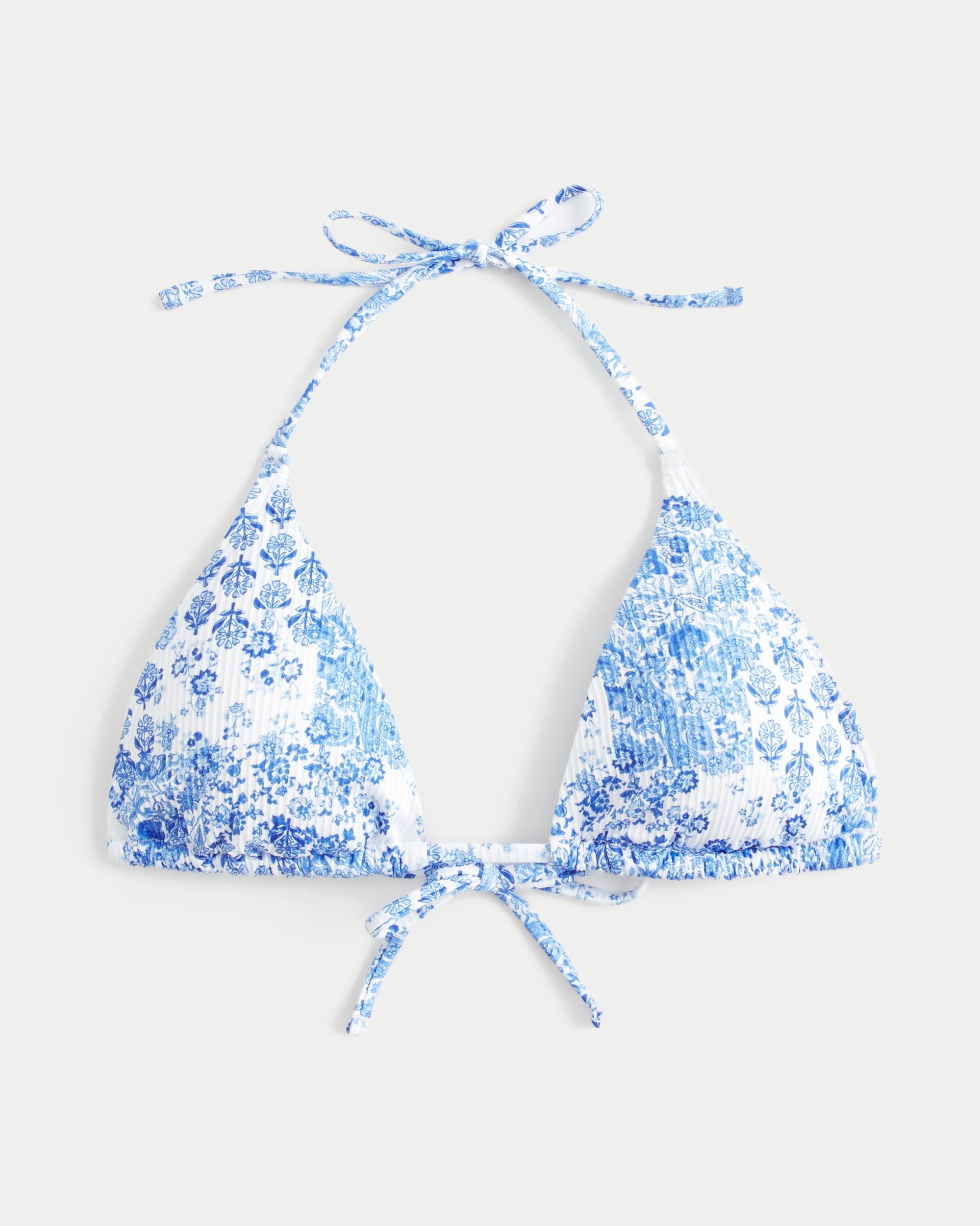 Ribbed Multi-Way Triangle Bikini Top Product Image