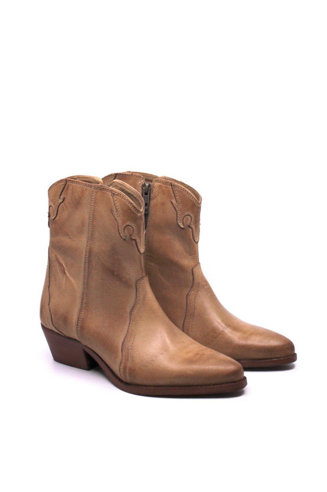 Free People New Frontier Western Boot Distressed Tan Product Image