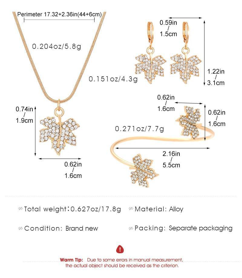 Rhinestone Drop earring / Bangle / Necklace / Set Product Image